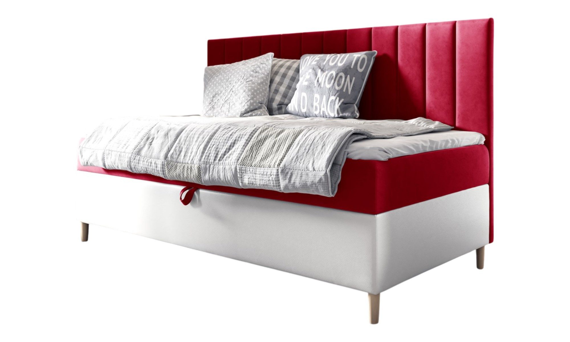 Fun Möbel Boxbett Gästebett Kinderbett HELVI Nr.2 (inkl. Bettkasten und Topper)