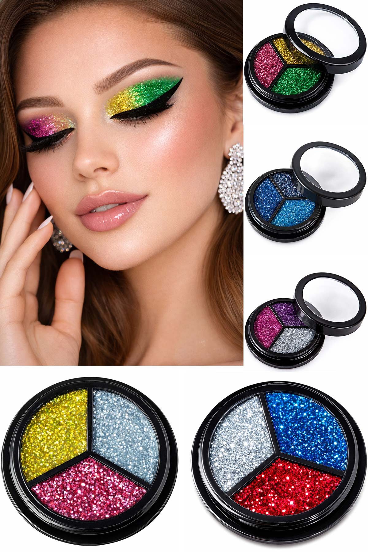 jofrika Theaterschminke Jofrika Trio Glitter Make-up