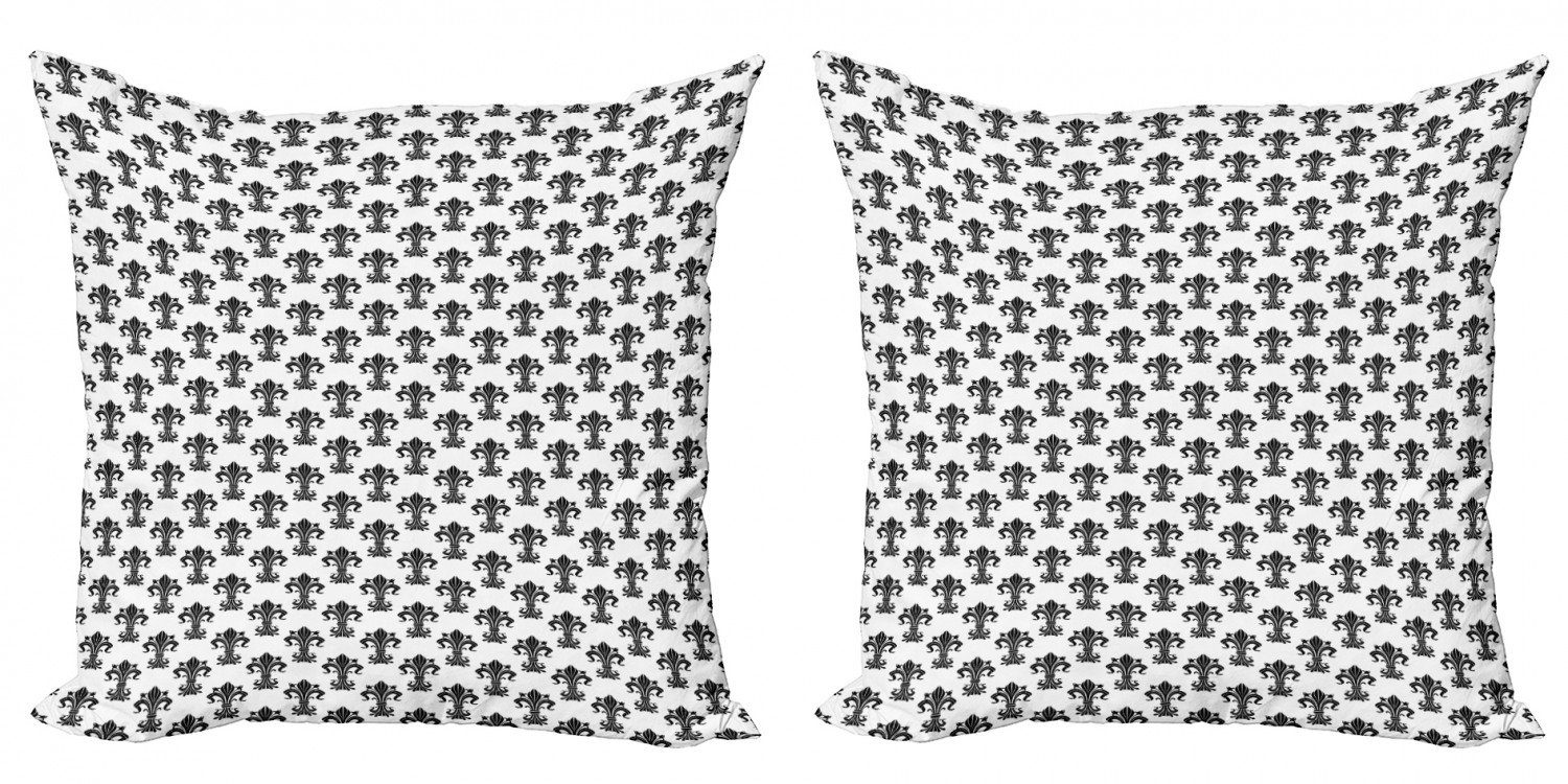 Modern (2 europäischer Heraldik Abakuhaus Lis Digitaldruck, Fleur De Accent Stück), Doppelseitiger Kissenbezüge