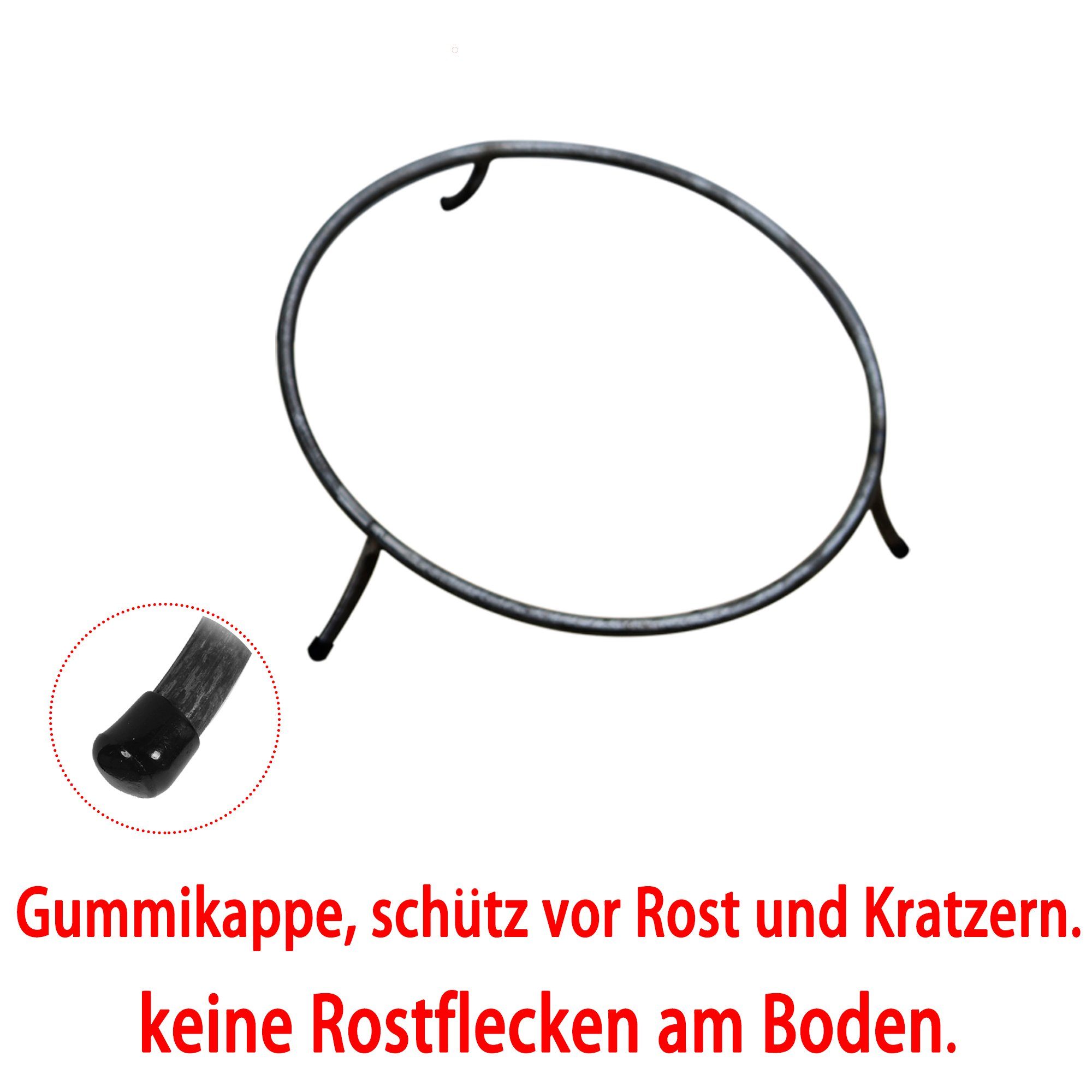 Köhko Feuerschale Pflanzenschale & Dekoschale in Rost-Patina Farbe mit 3-Beine Ständer