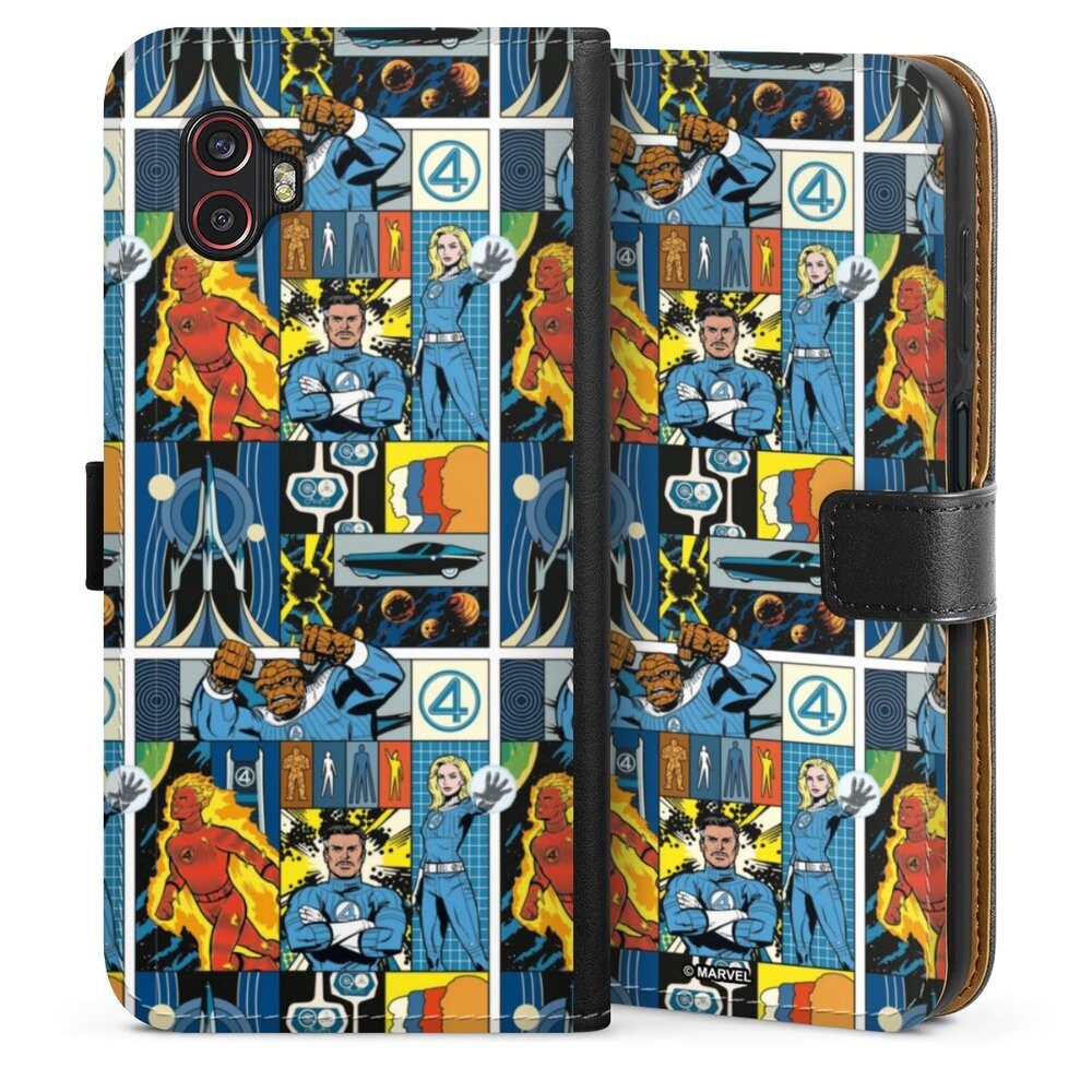 DeinDesign Handyhülle Marvel The Fantastic Four Offizielles Lizenzprodukt, Samsung Galaxy XCover 6 Pro Hülle Flip Case Klapphülle