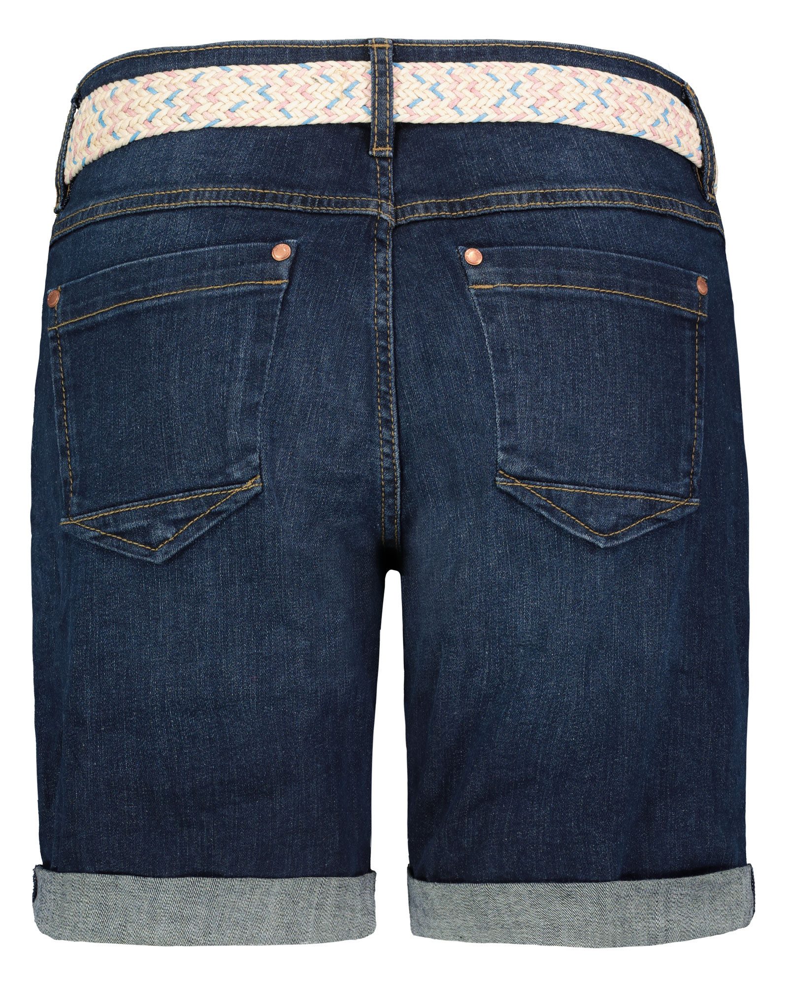 SUBLEVEL Shorts Damen Jeans Bermudas kurze Hose Baumwolle Sommer Stoff Denim Bermuda mit Stretchkomfort, mit Gürtel