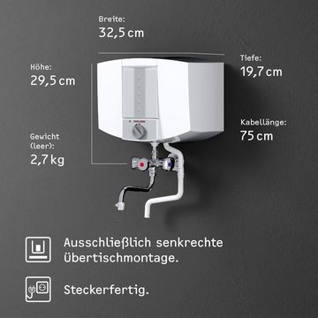 STIEBEL ELTRON Kochendwassergerät KBA 5 KA, elektronisch, min. 35 °C, max. 100 °C, Kochendwassergerät, Kunststoff, 5 Liter, für die Küche