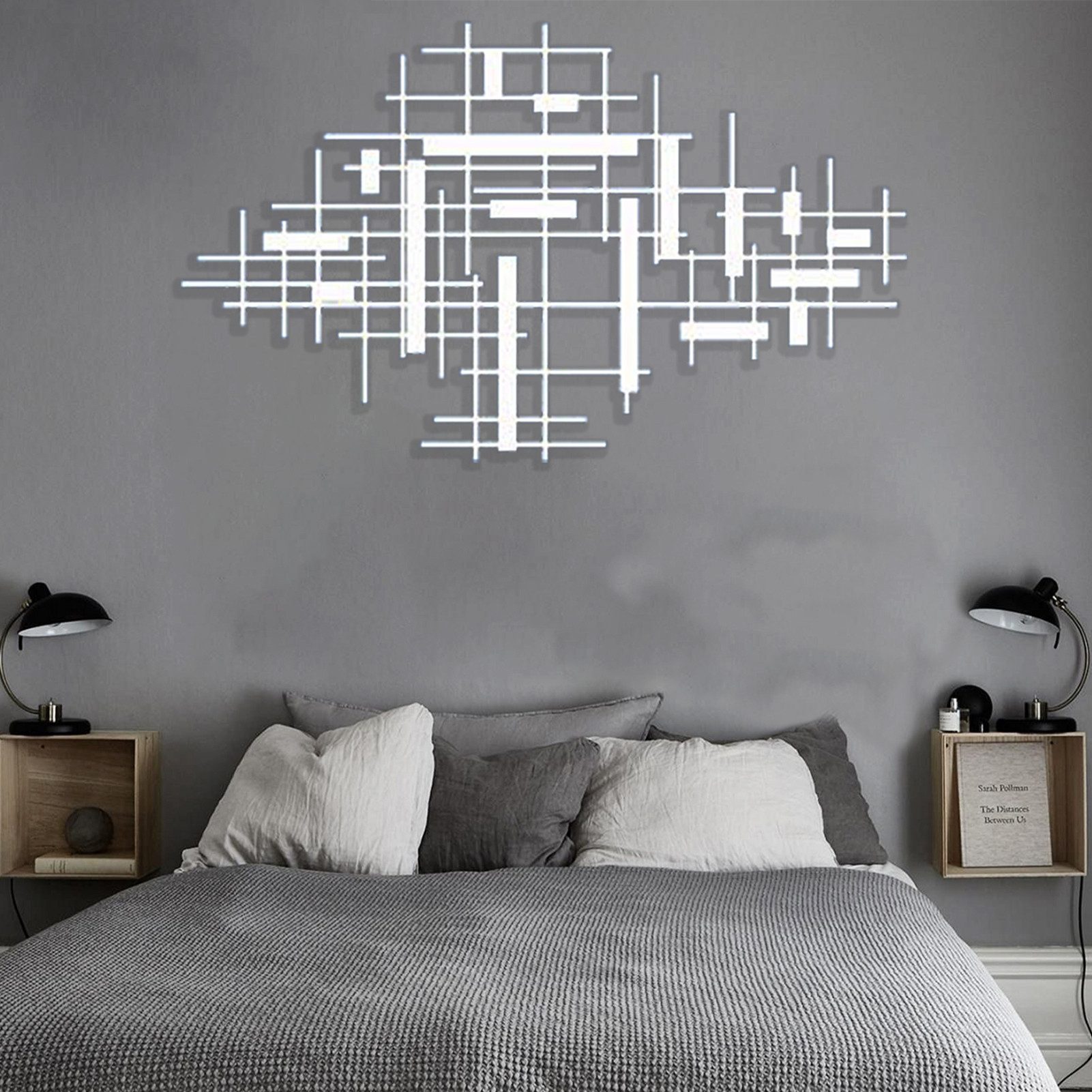 Jumpeak Wanddekoobjekt Ausgewählte Kunst, Stromlinienförmige Geometrie, günstig online kaufen