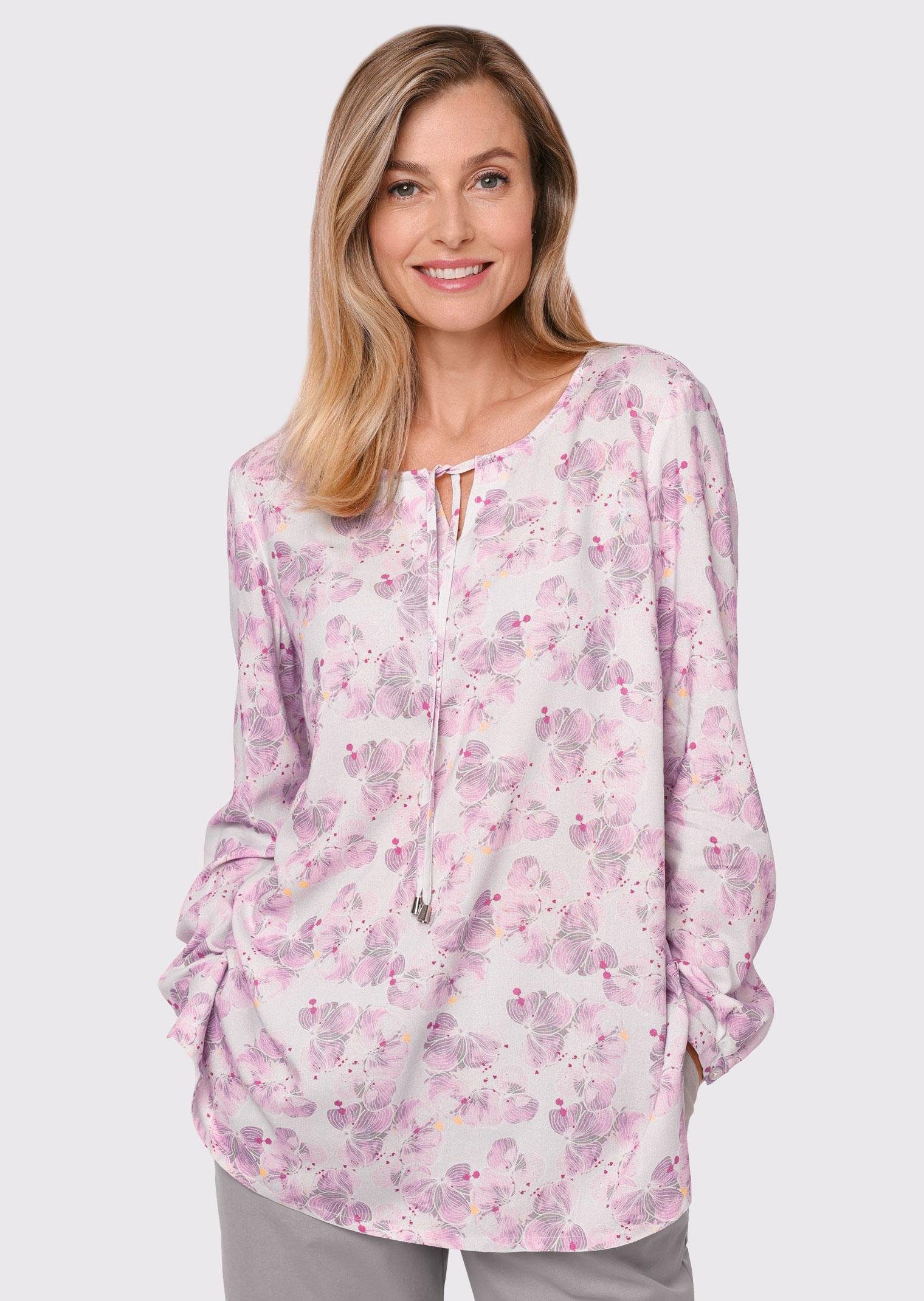GOLDNER Druckbluse Druckbluse aus feinfädiger Baumwoll-Qualität günstig online kaufen