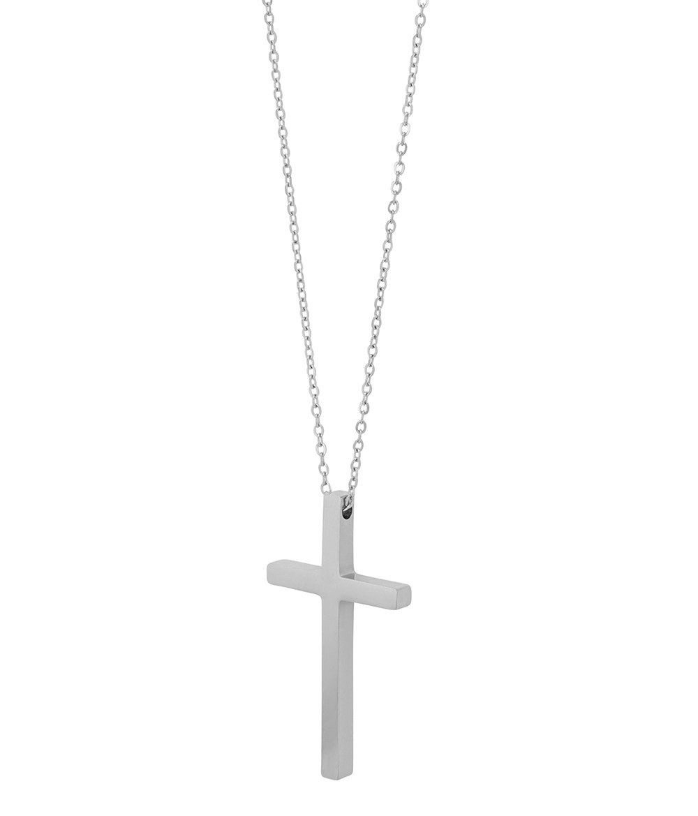 Kette ohne Anhänger Halskette mit Anhänger – Kreuz aus Edelstahl