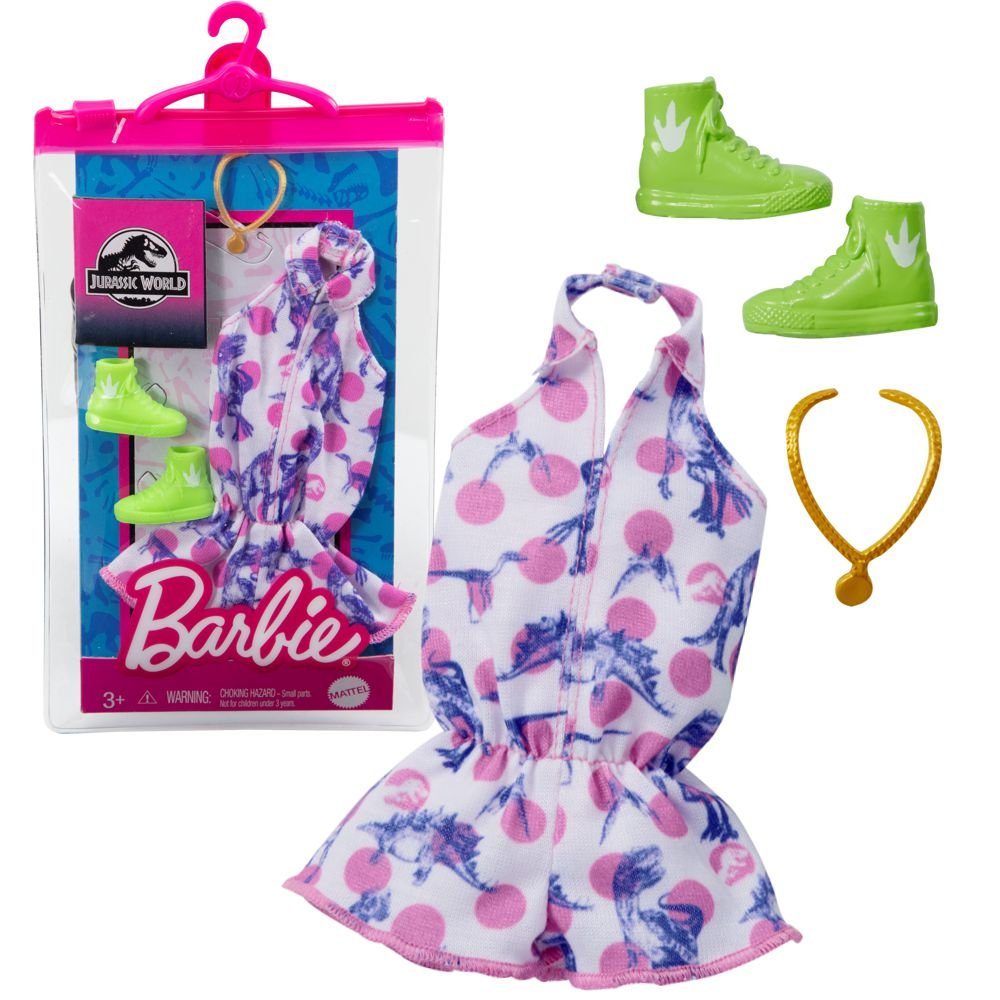 Barbie Puppenkleidung Dino Kleid Barbie Jurassic World Mattel Mode Puppen-K günstig online kaufen