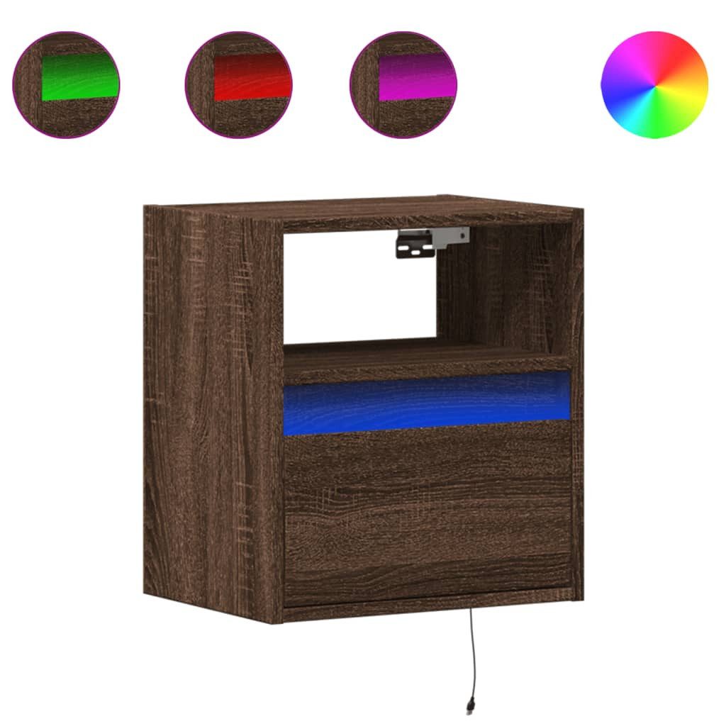 vidaXL Nachttisch Wand-Nachttische mit LED-Leuchten 2 günstig online kaufen