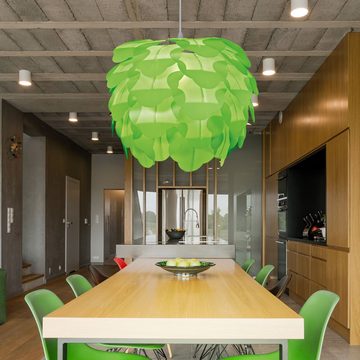 EGLO Kugelleuchte, Leuchtmittel nicht inklusive, Arbeitszimmer Pendellampe grün steckbar Blume Hängeleuchte Stahl
