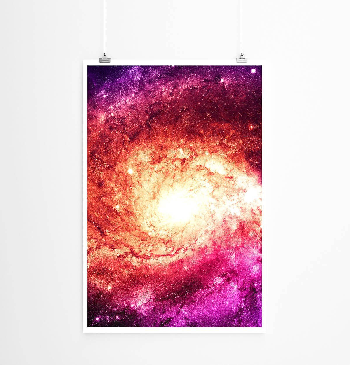 Sinus Art Poster Illustration 60x90cm Poster Magenta Galaxie