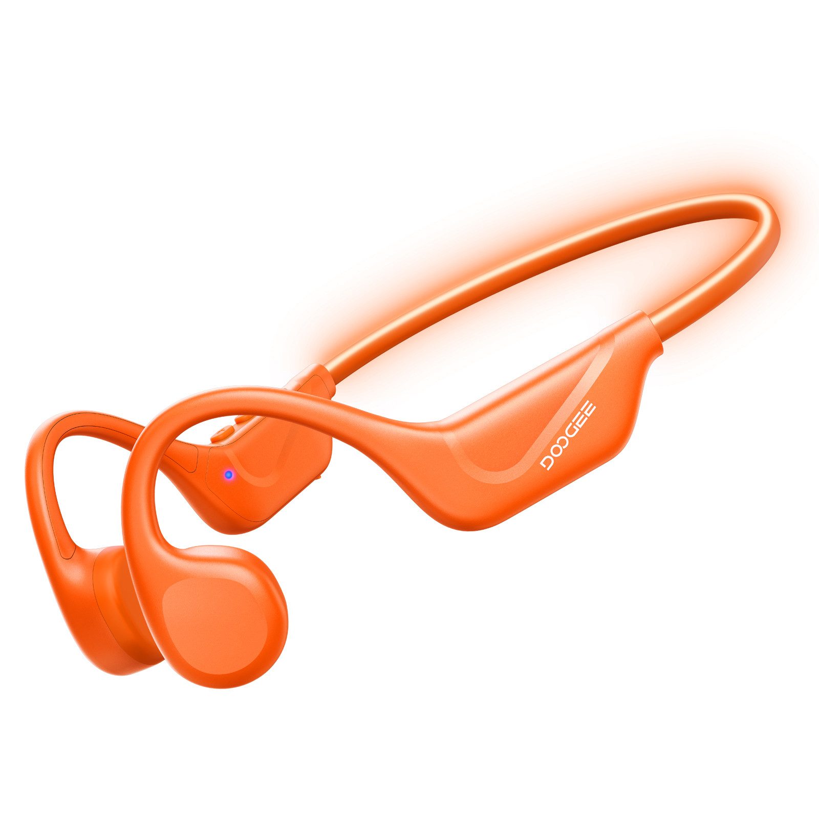 DOOGEE Bone Conduction Kopfhörer, Open-Ear, Bluetooth 6.0, LED Bluetooth-Kopfhörer (IP66 Sportkopfhörer mit 10h Akku, Verstellbarer Bügel fürs Laufen)