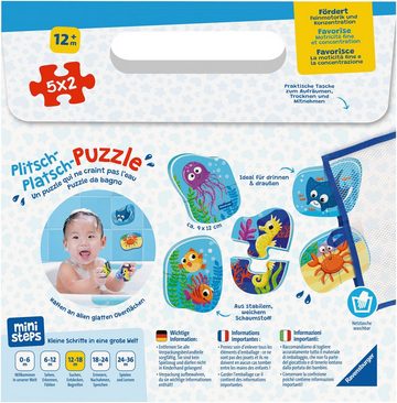 Ravensburger Puzzle Plitsch-Platsch-Puzzle Meerestiere, 10 Puzzleteile