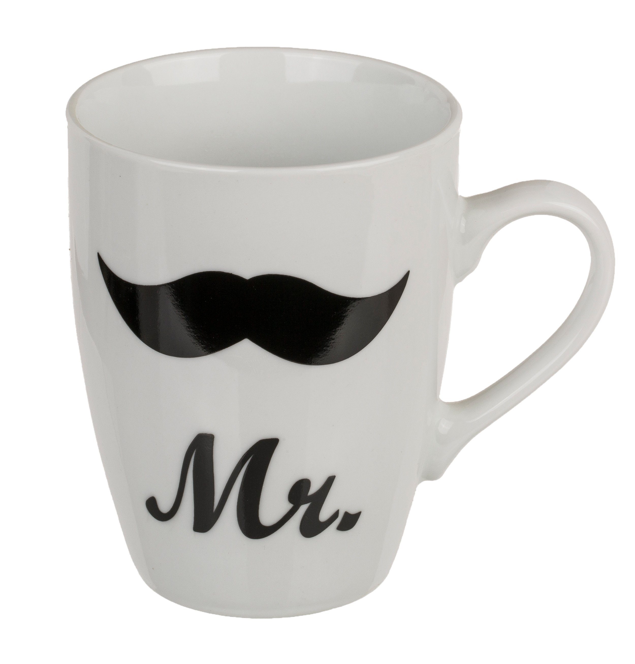 2er Tassen Deko Set Kaffeebecher (2-tlg), Haus Geschenk Mrs. Mr. Kaffeetasse Keramik und Geschirr-Set und Keramik