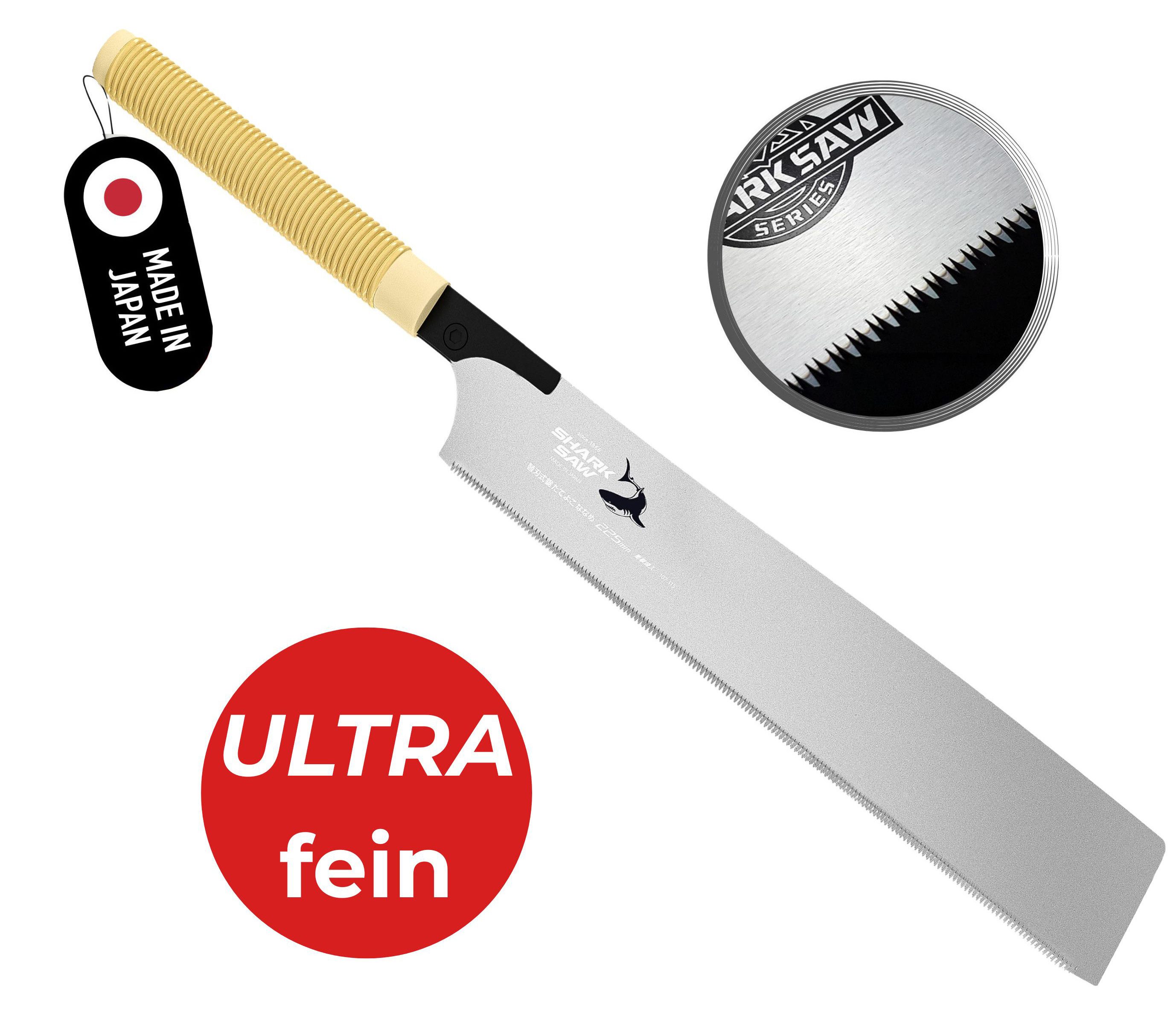 FAMEX Japansäge 5537 Handsäge 225mm (Made in Japan), 22 TPI, sehr fein, sehr flexibel