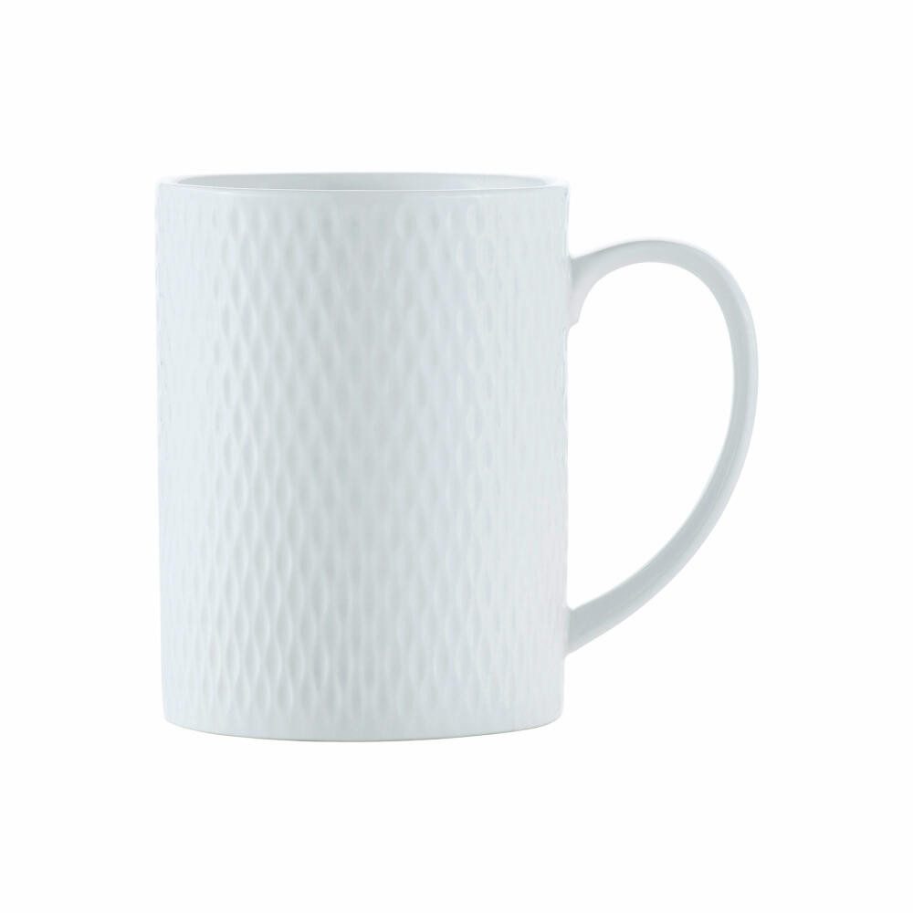 Maxwell & Williams Becher Diamonds Gerade Weiß 400ml, Porzellan