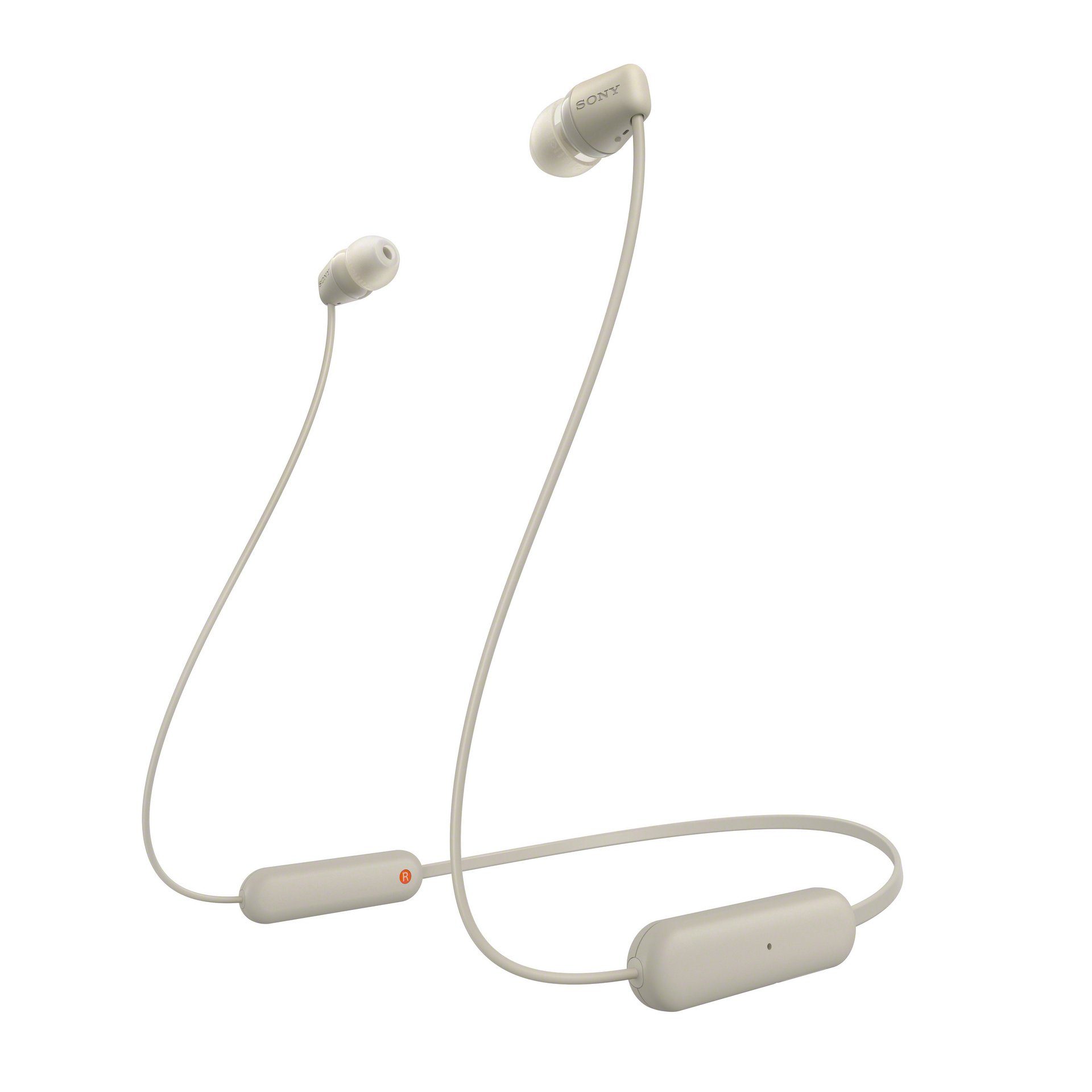 WI-C100 Sony In-Ear Kopfhörer beige (Sprachsteuerung) In-Ear-Kopfhörer