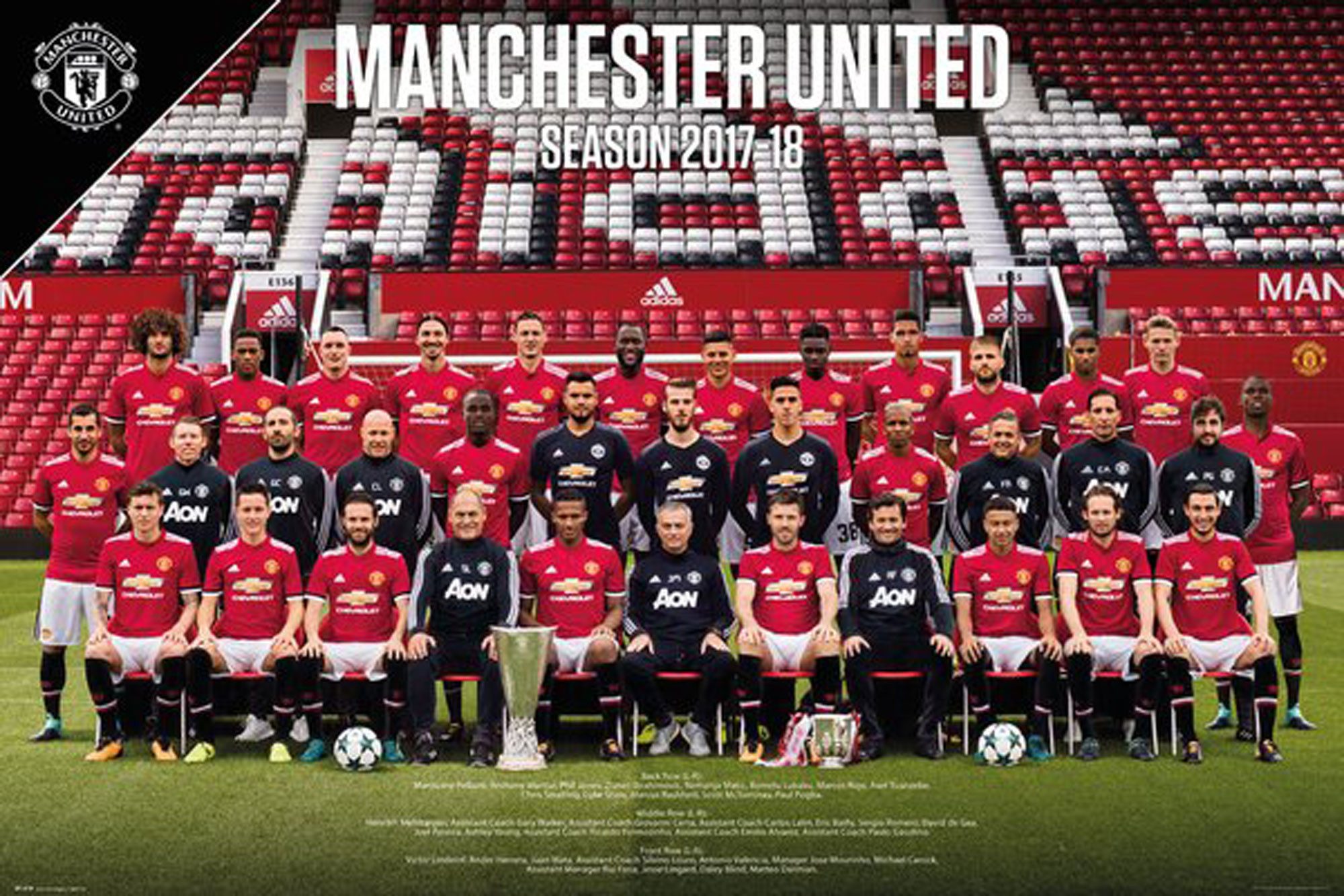 Poster Fußball - Poster - Manchester United - Team Photo 17/18