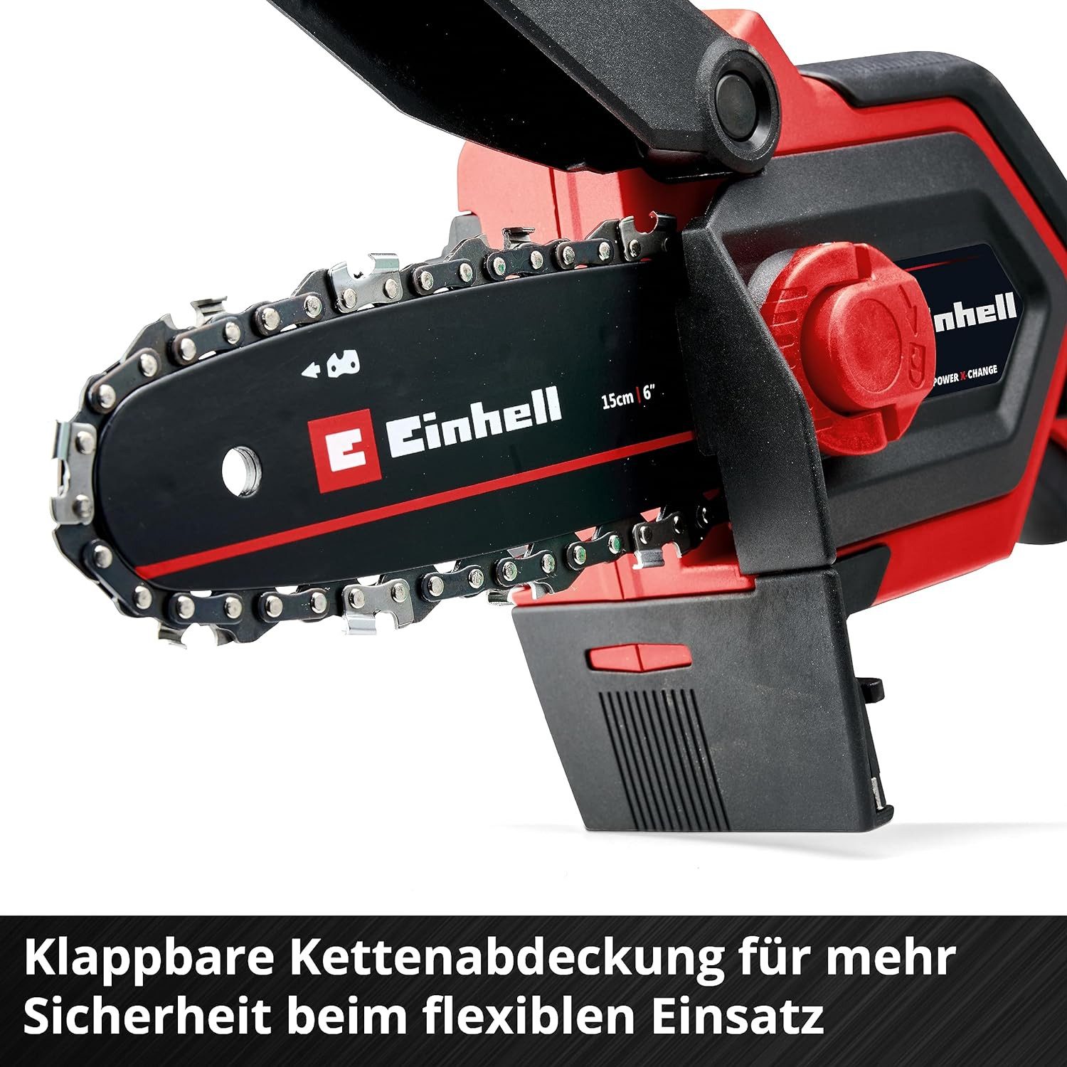 Einhell Akku-Kettensäge Astkettensäge GE-PS 18/15 Li BL 18V, Akku 4.0 Ah, Ladegerät + Tasche