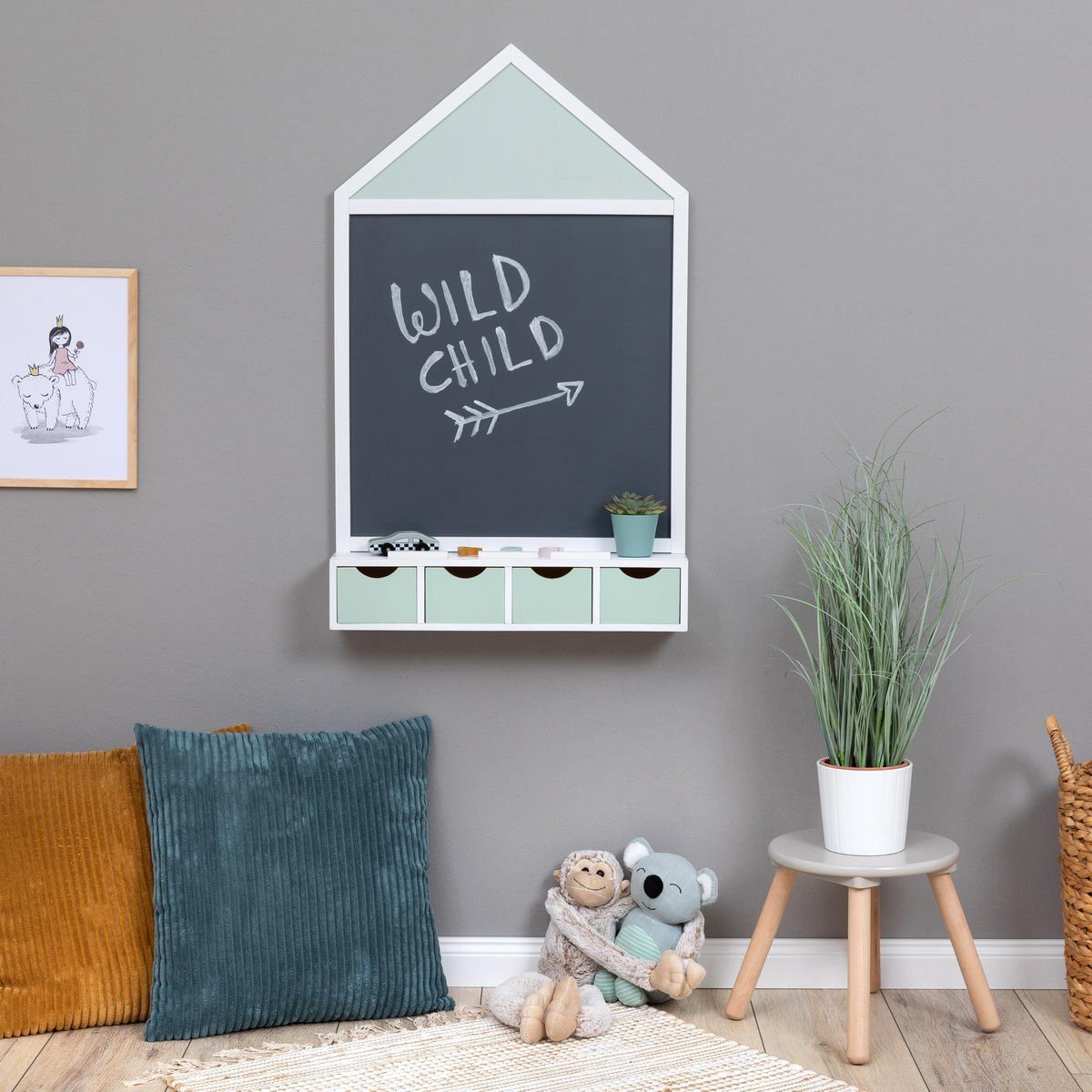 MUSTERKIND® Wandtafel Juncus, weiß/mint günstig online kaufen