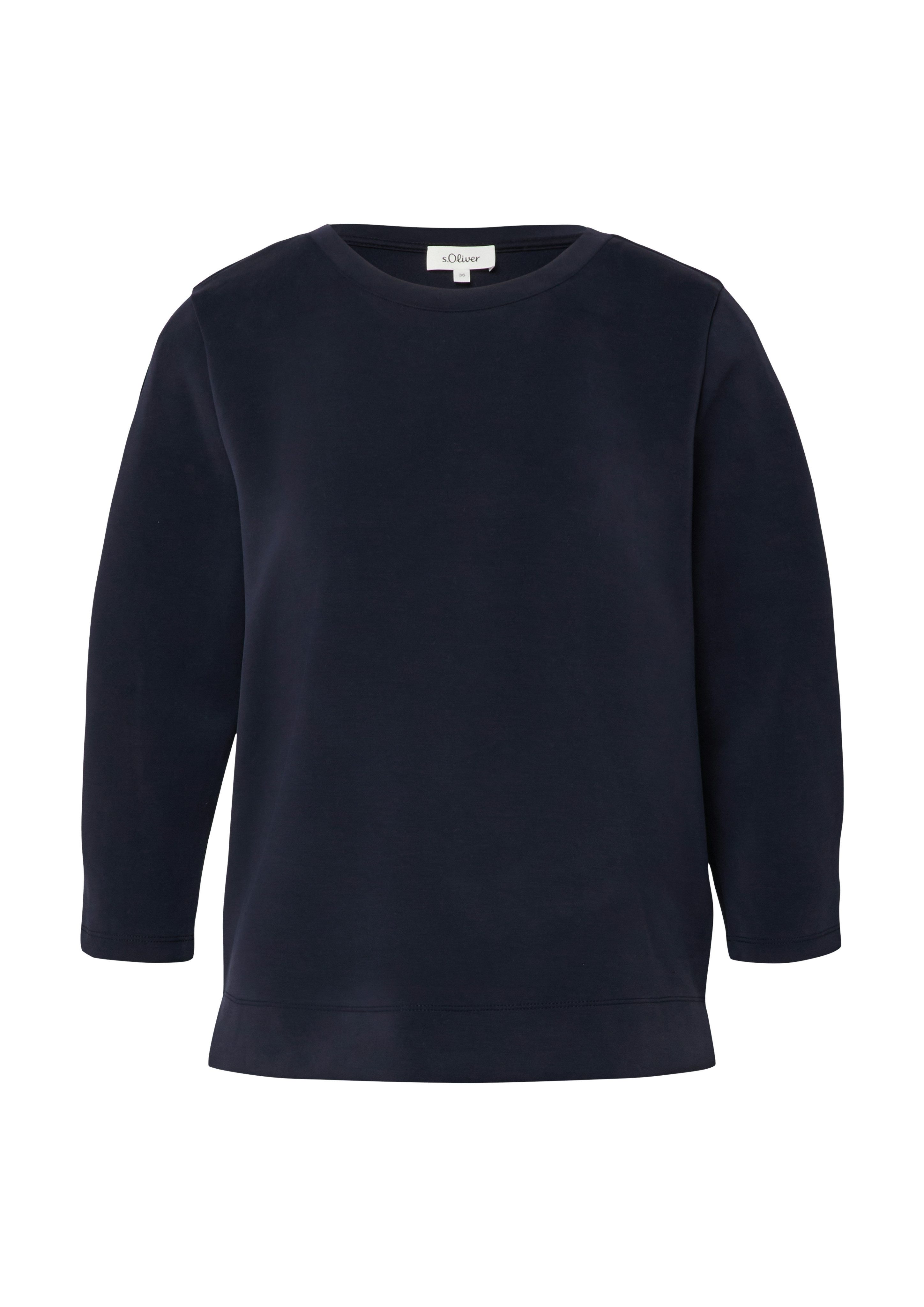 3/4 Arm-Pullover Sweatshirt