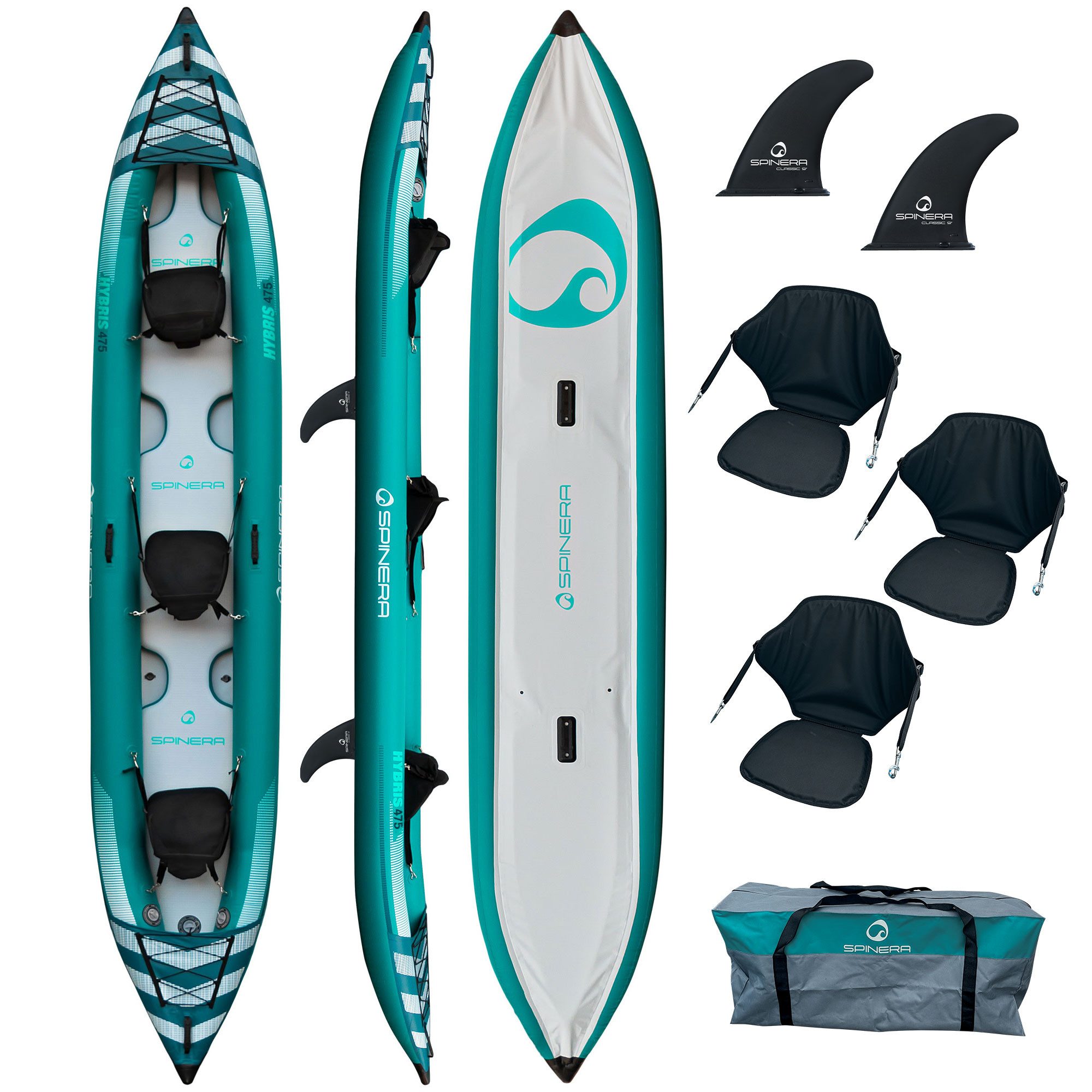 Spinera Tourenkajak SPINERA Hybris 475 Kajak 3 Personen inflatable Kanau Kayak