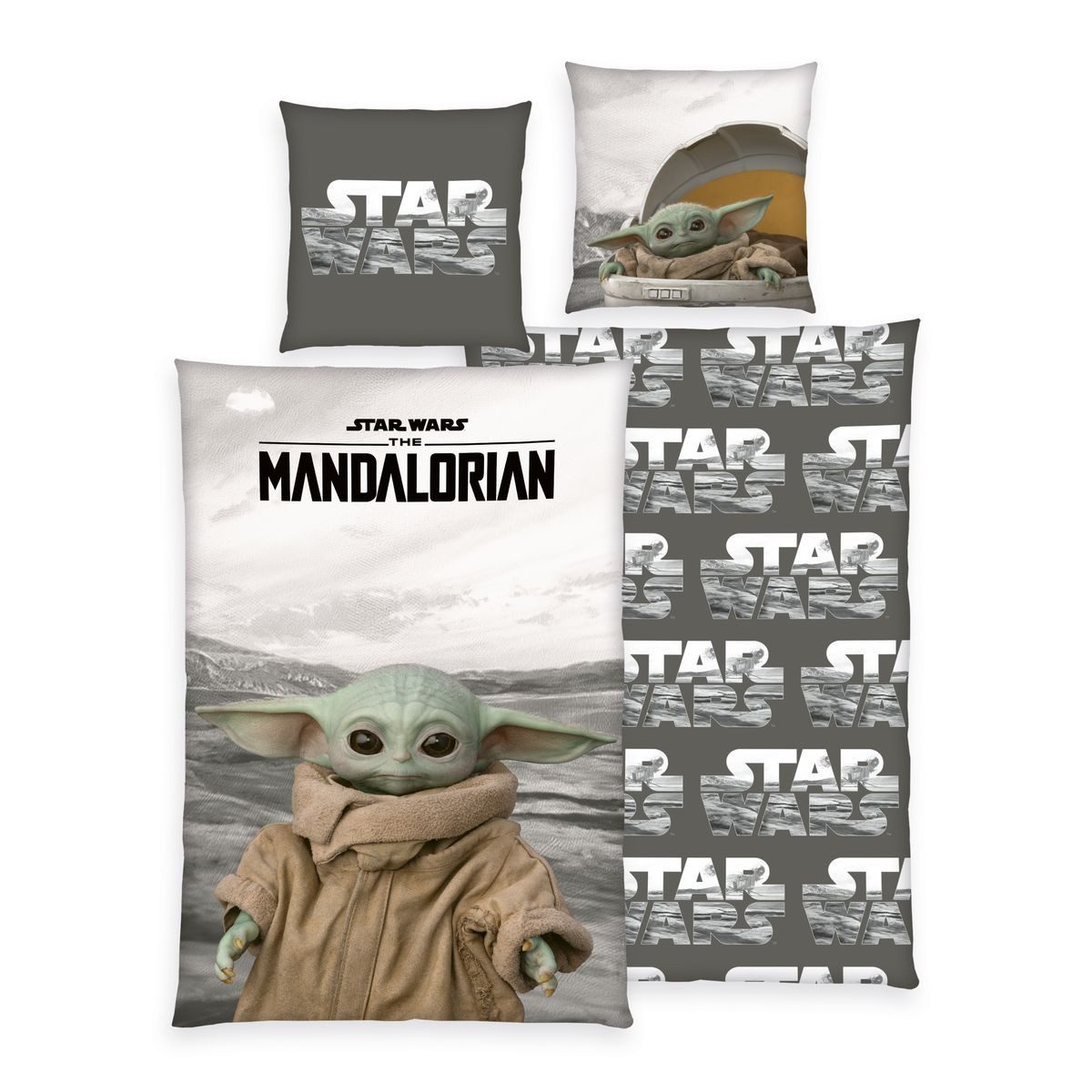 Herding Bettwäsche Mandalorian Grogu Baby Yoda günstig online kaufen
