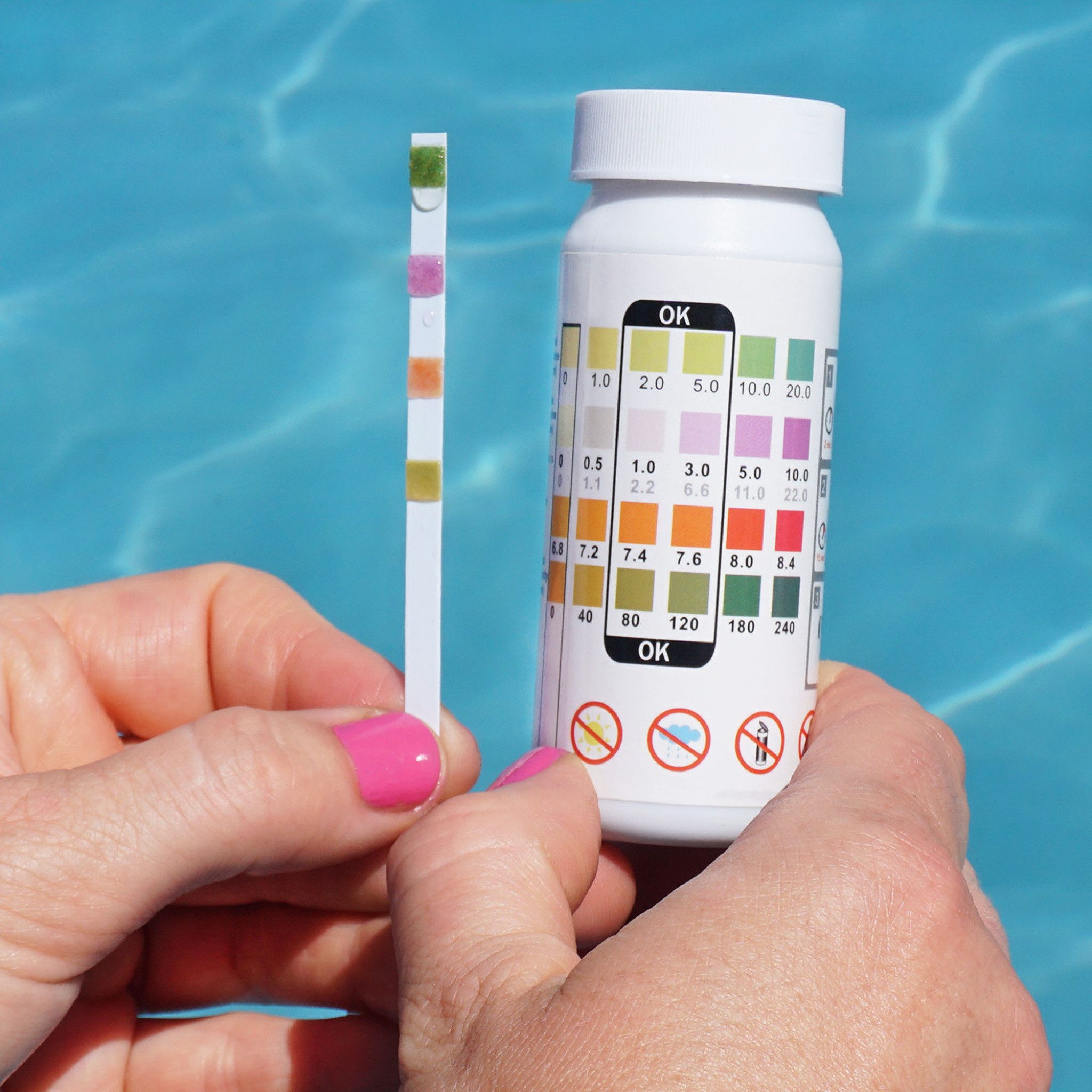 Hecht Wasserteststreifen pH-Wert Wassertester Chlor, Brom günstig online kaufen