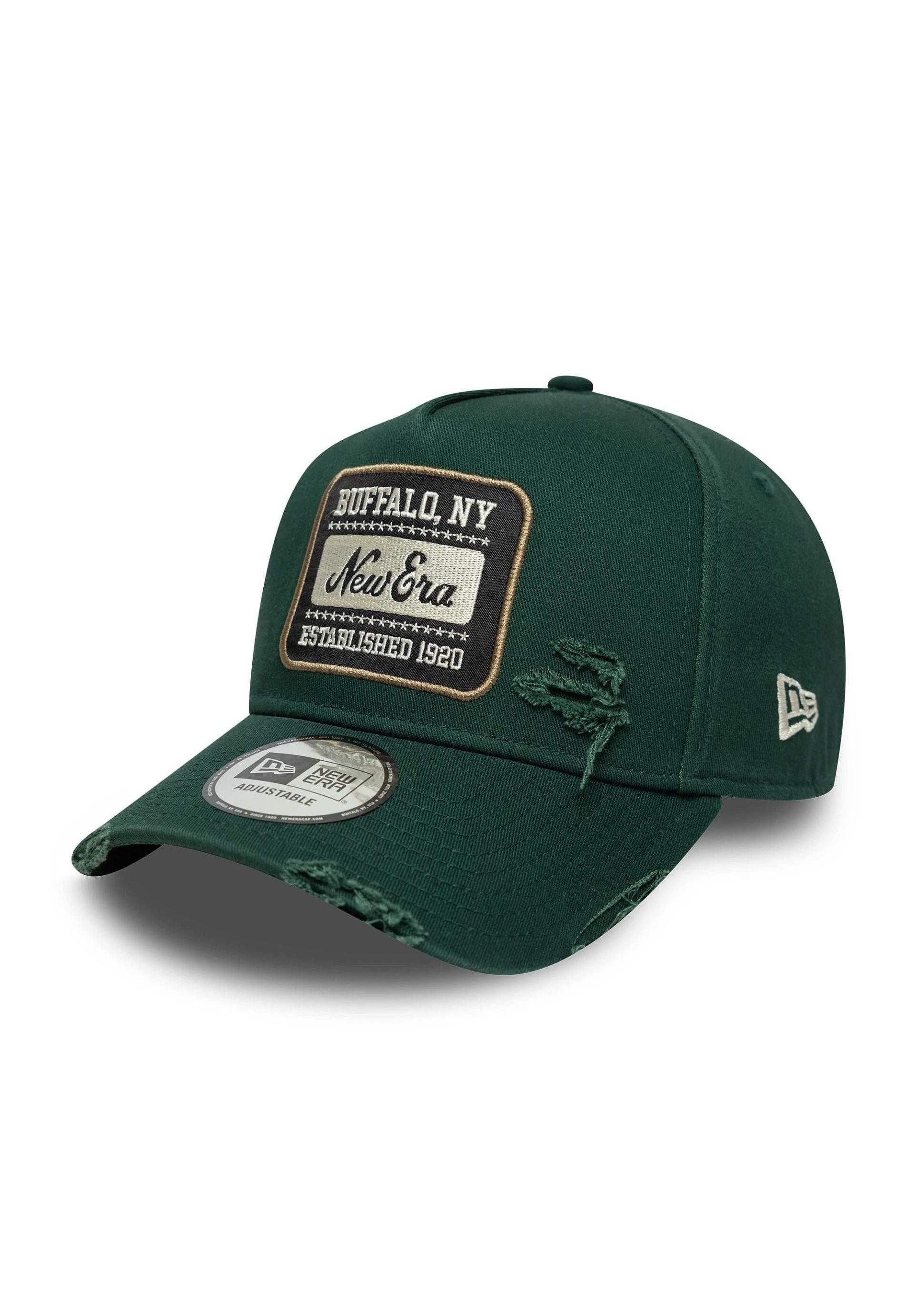 Baseball Cap New Era Patch Distressed 9Forty E-Frame Cap Dunkelgrün