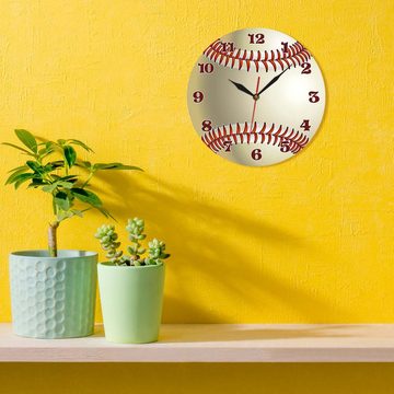 yozhiqu Wanduhr Personalisierte Baseball geformt 3D Wanduhr - 12 Zoll Größe (Perfekt für die Wanddekoration von Sporträumen,ideal für Baseball-Fans)