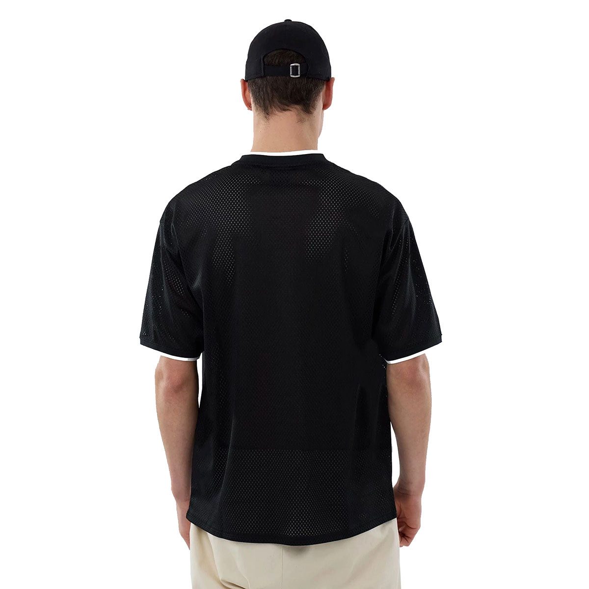 New Era T-Shirt Mesh Oversized NBA Brooklyn Nets Logo