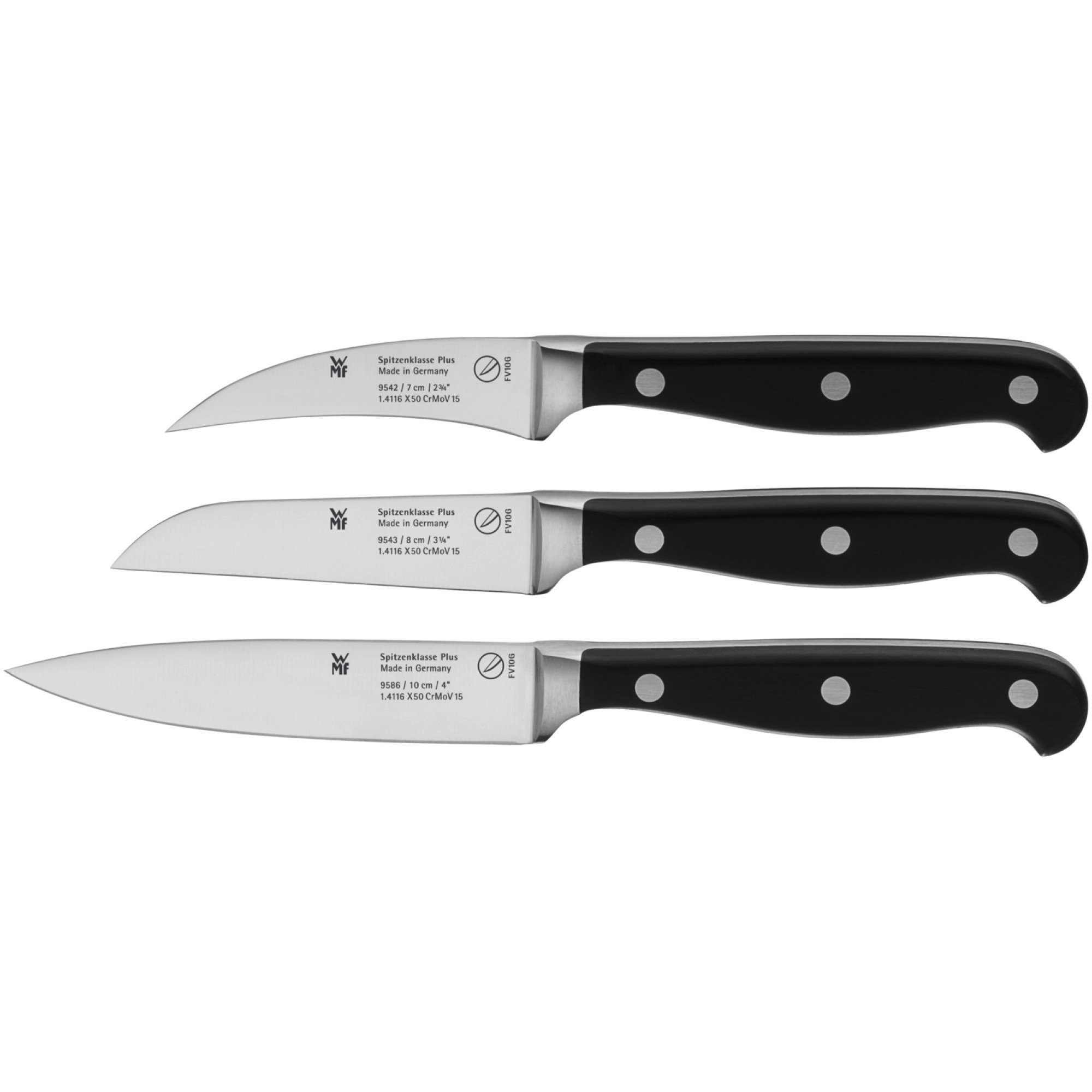 WMF Messer-Set Spitzenklasse Plus (Set, 3-tlg), Obst- und Gemüseset, Made in Germany | Messersets