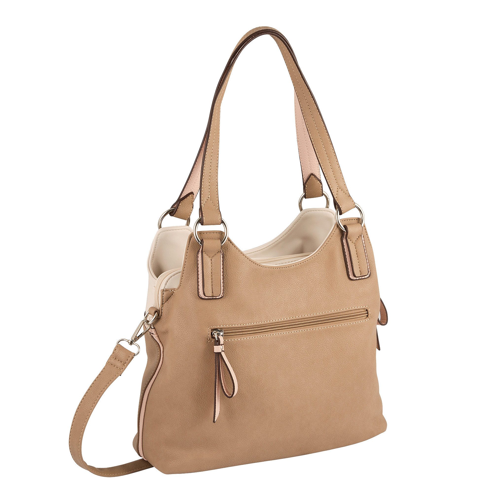 TOM TAILOR Umhängetasche Shopper Jule MIXED ROSE