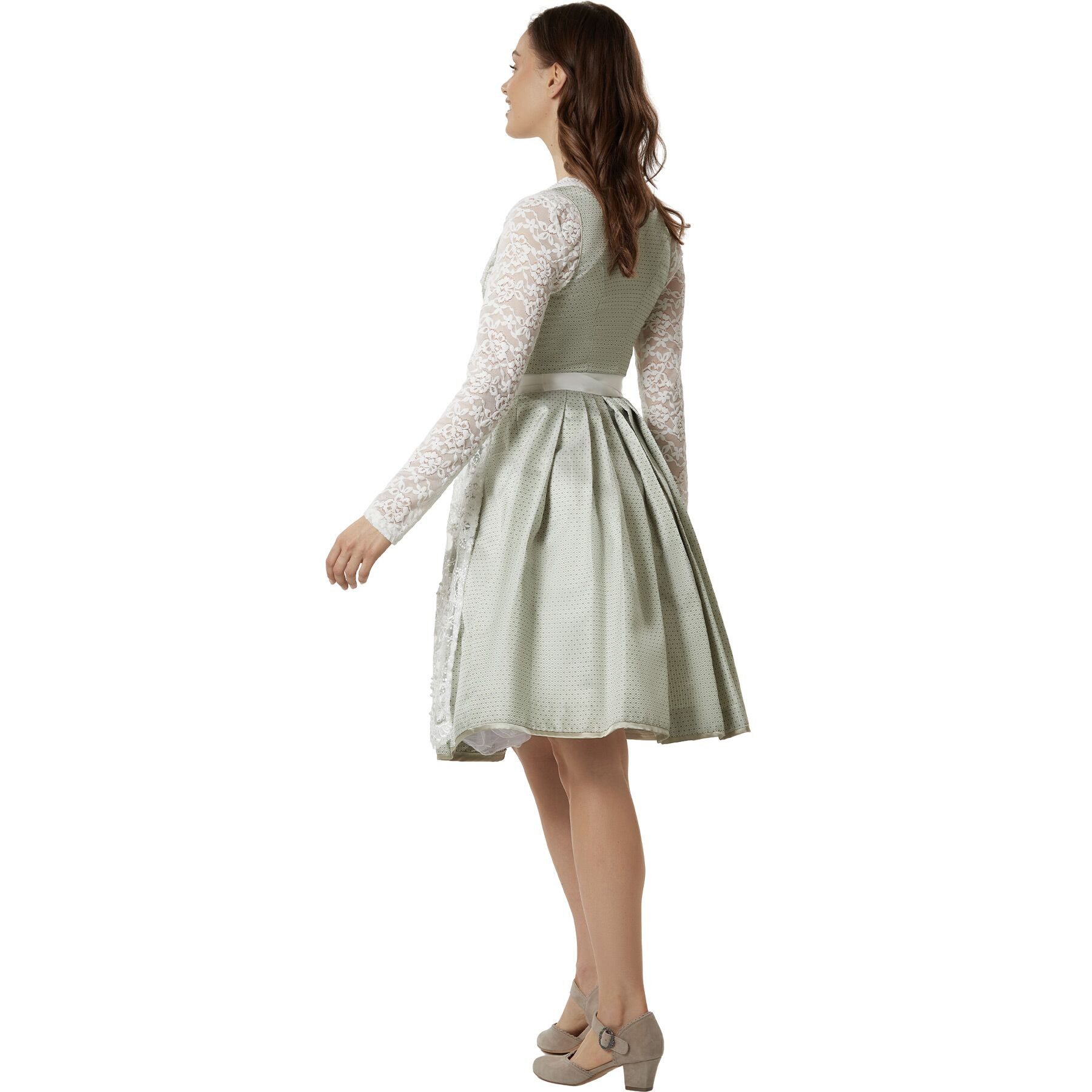 dressforfun Dirndl hochwertiges & elegantes Trachtenkleid Klara Minze (Premium Midi-Dirndl, Gr. 34) Optimal für Oktoberfest, zünftige Feste und traditionelle Anlässe