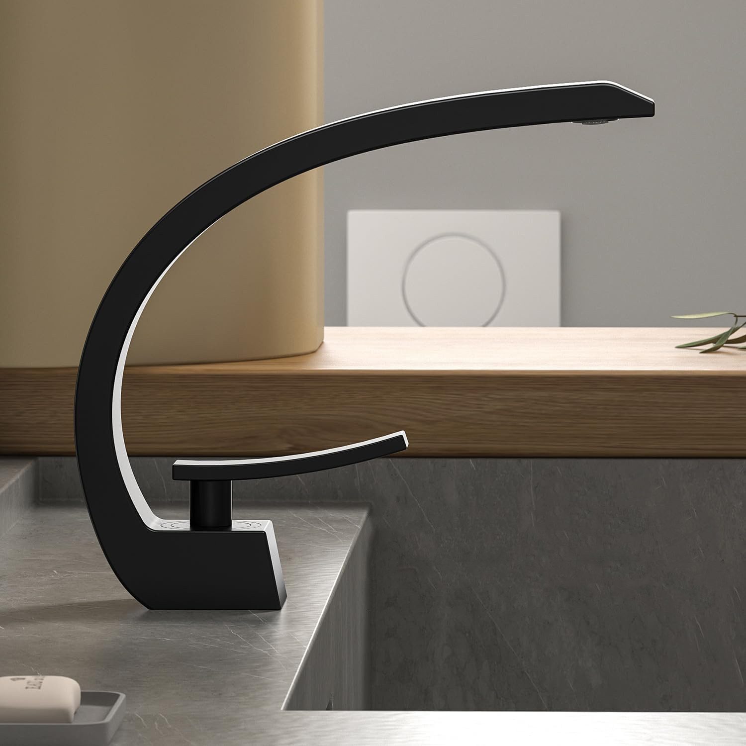 REDOM Waschtischarmatur Wasserfall Badarmatur Einhebelmischer Badezimmer (K günstig online kaufen