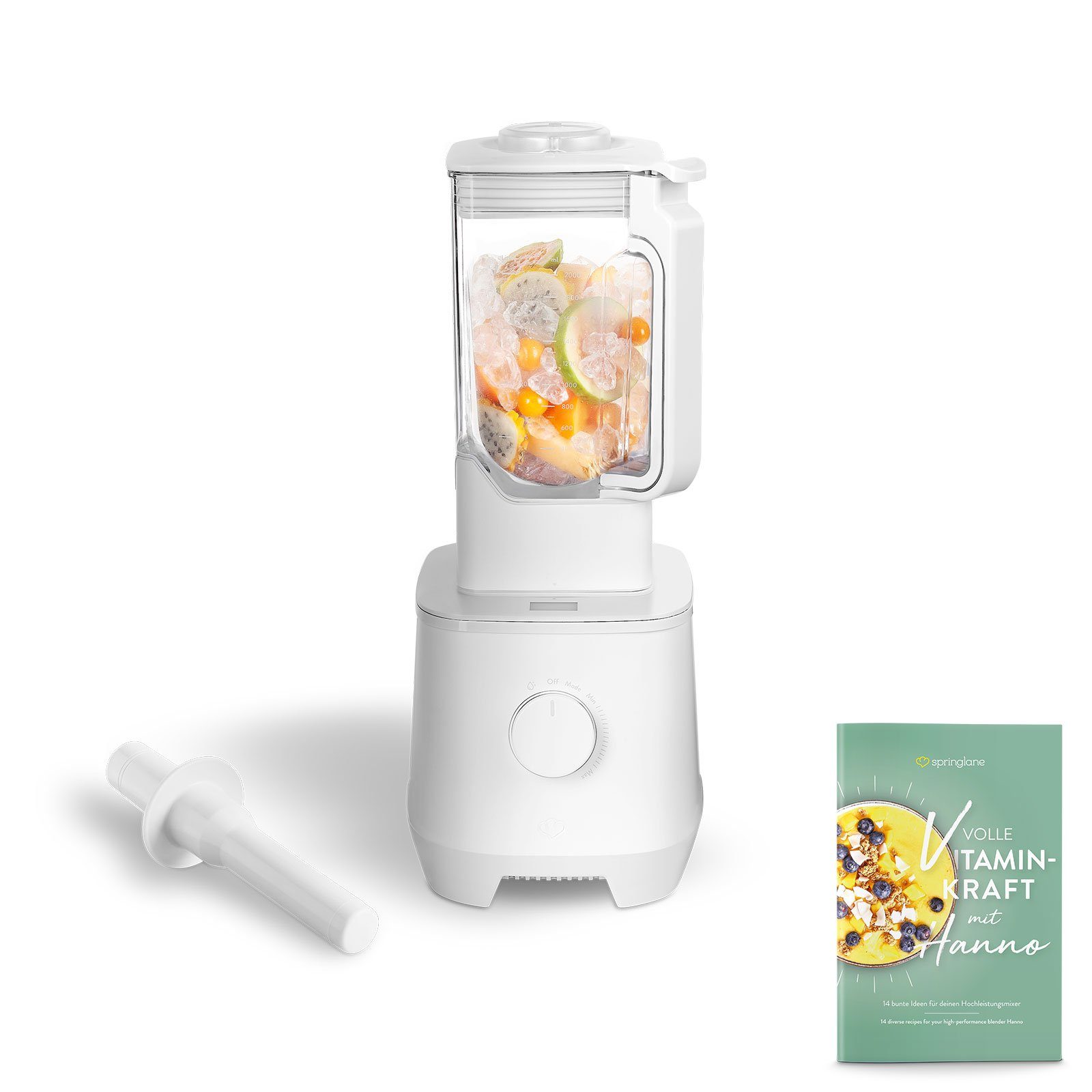 Springlane Standmixer Hochleistungsmixer Hanno - Mixer für Smoothies & mehr, 2000 W, 6-Klingen, 2,5L Behälter mit Selbstreinigungsfunktion