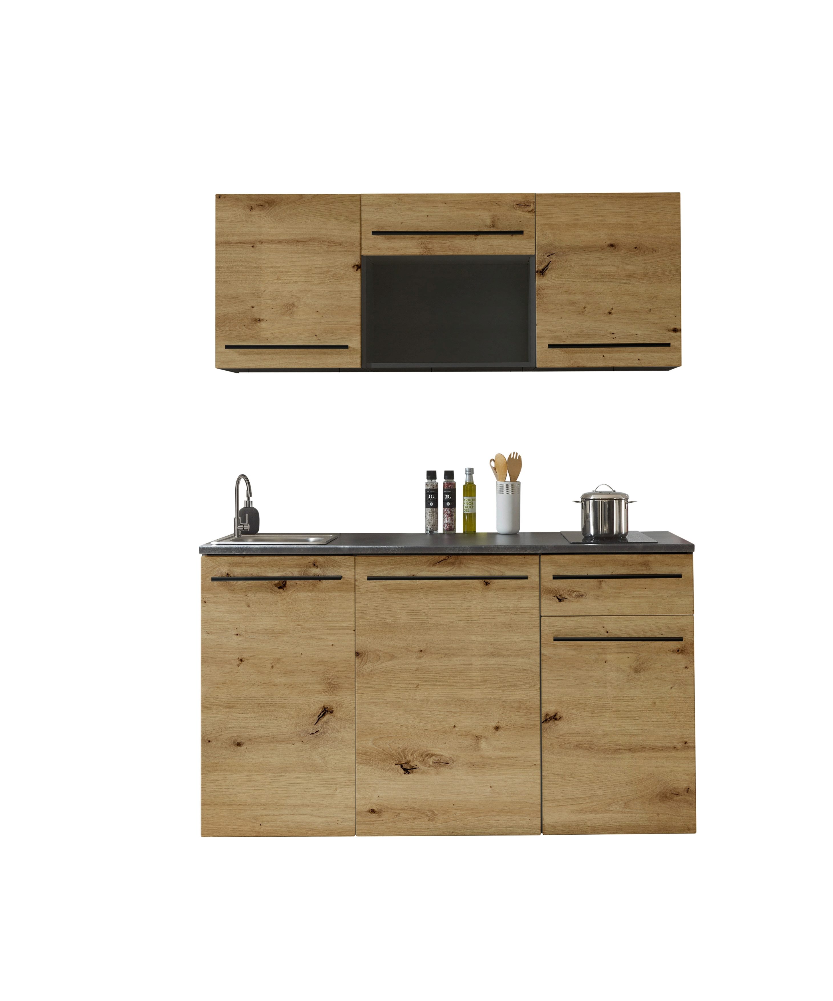 BEGA BBK Küchenzeile Küchenblock mit E-Geräten JAZZ SINGLE Z 160