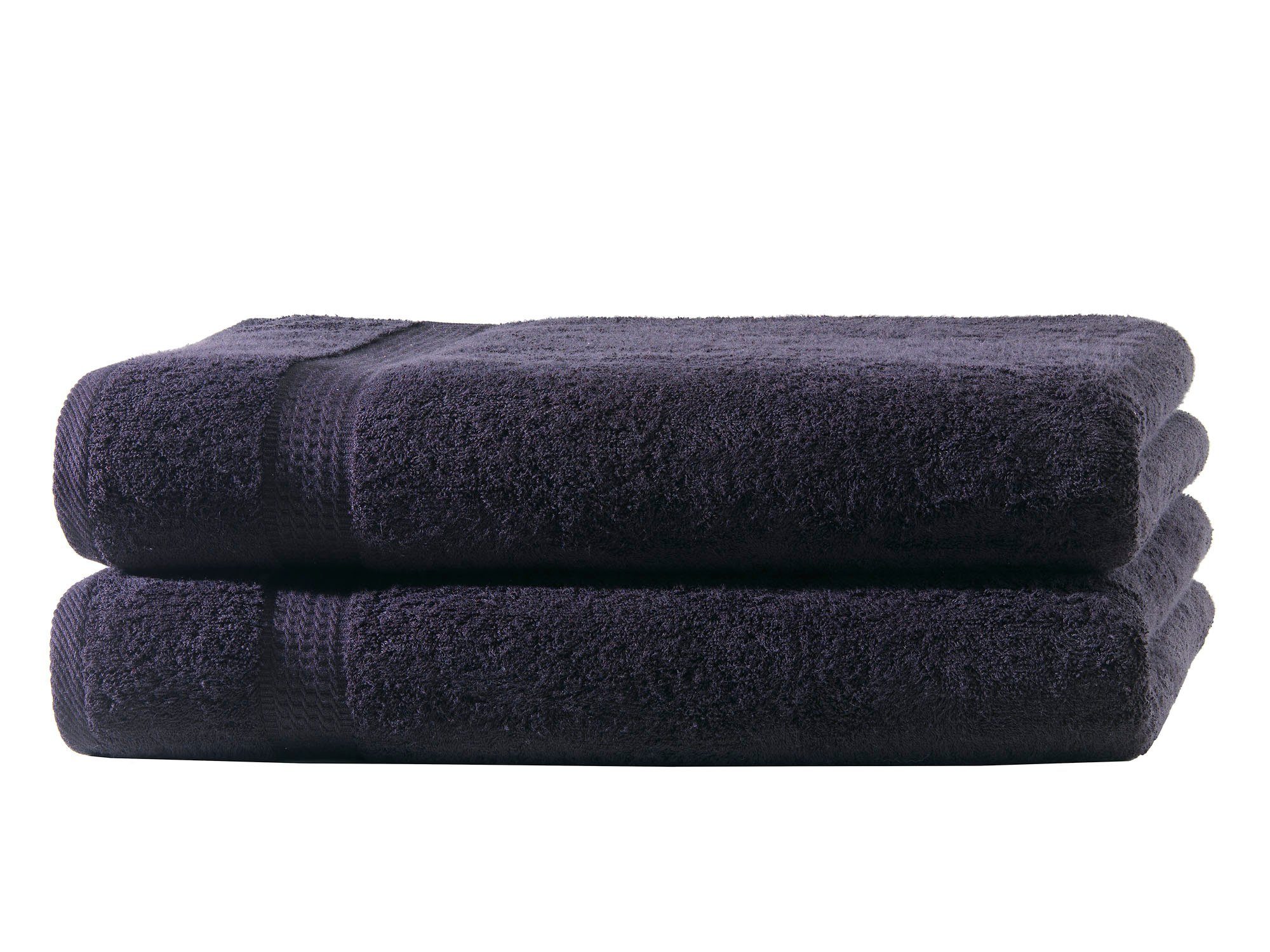 Hometex Premium Textiles Handtuch in Premium Qualität 500 g/m², Feinster Frottier-Stoff 100% Baumwolle, 2x Duschtuch, Kuschelig weich, saugfähig, Extra schwere, flauschige Hotel-Qualität