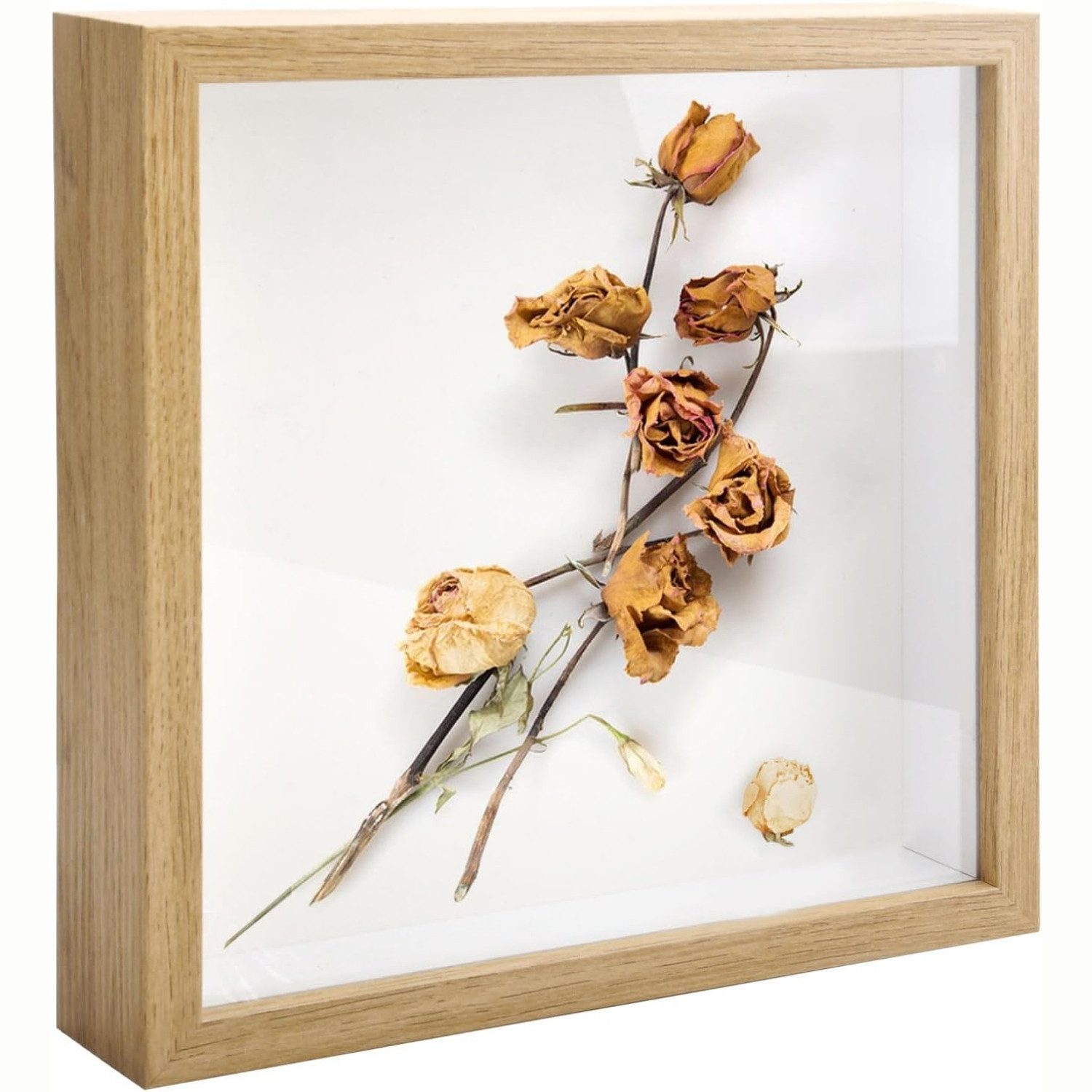 LuxusKollektion Bilderrahmen zum Basteln DIY 3D Bilderrahmen Holz 20x20 Befüllbar Wanddeko