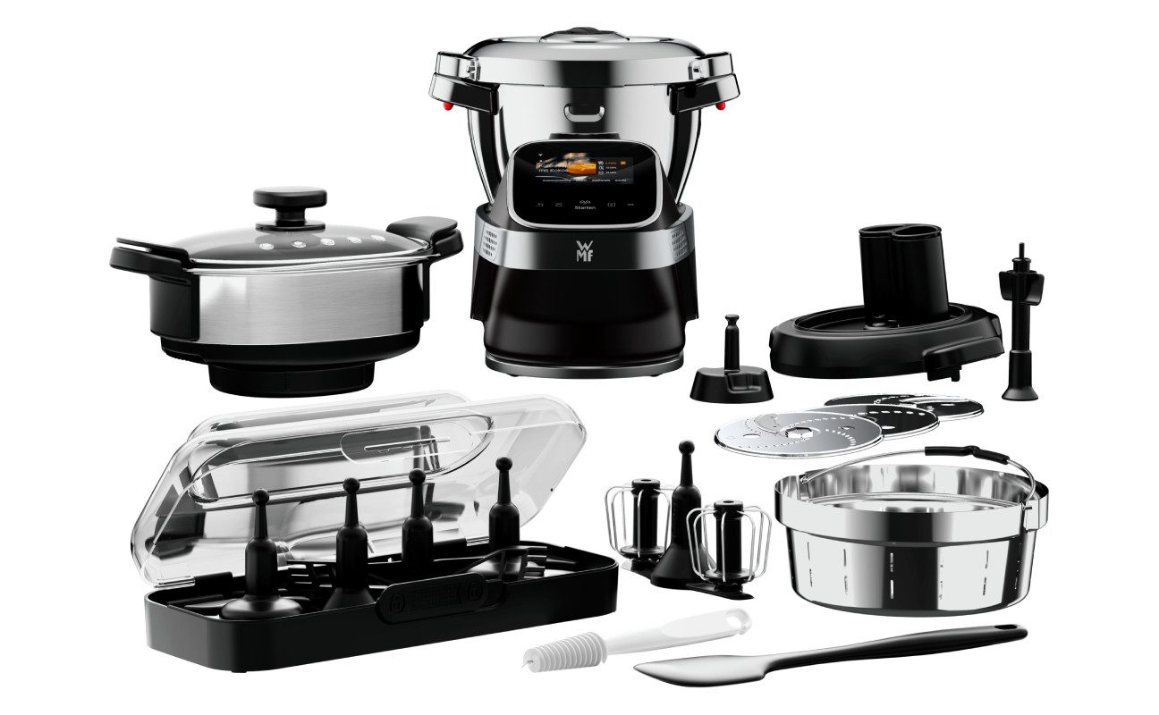 WMF Küchenmaschine mit Kochfunktion Avantgarde + Mini Bowl, 1550 W, 3 l Schüssel, Kochfunktion bis 150 °C, 14 Programme, 1,4-l-Mini Bowl – Bild 2 von 5