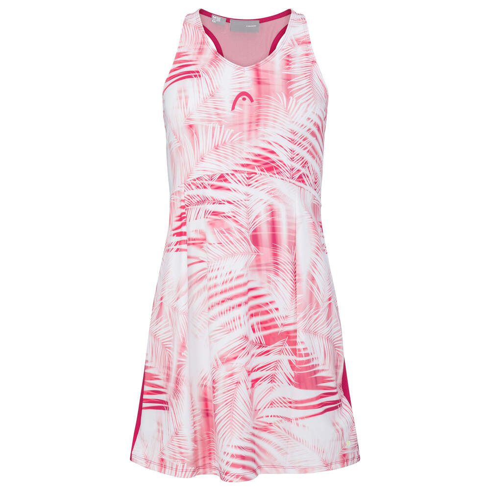 Head Tenniskleid Spirit Dress (separate Innenhose, V-Ausschnitt) berrypink/weiss Damen