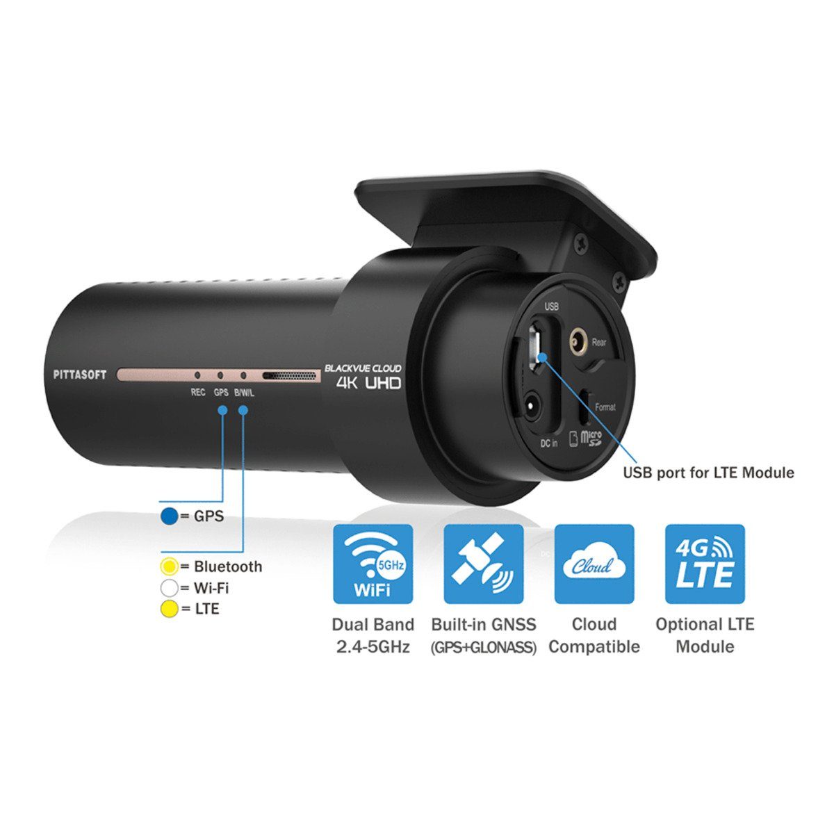 BlackVue IR Dashcam Innenkamera, DR970X-2CH 64GB + BlackVue Dashcam