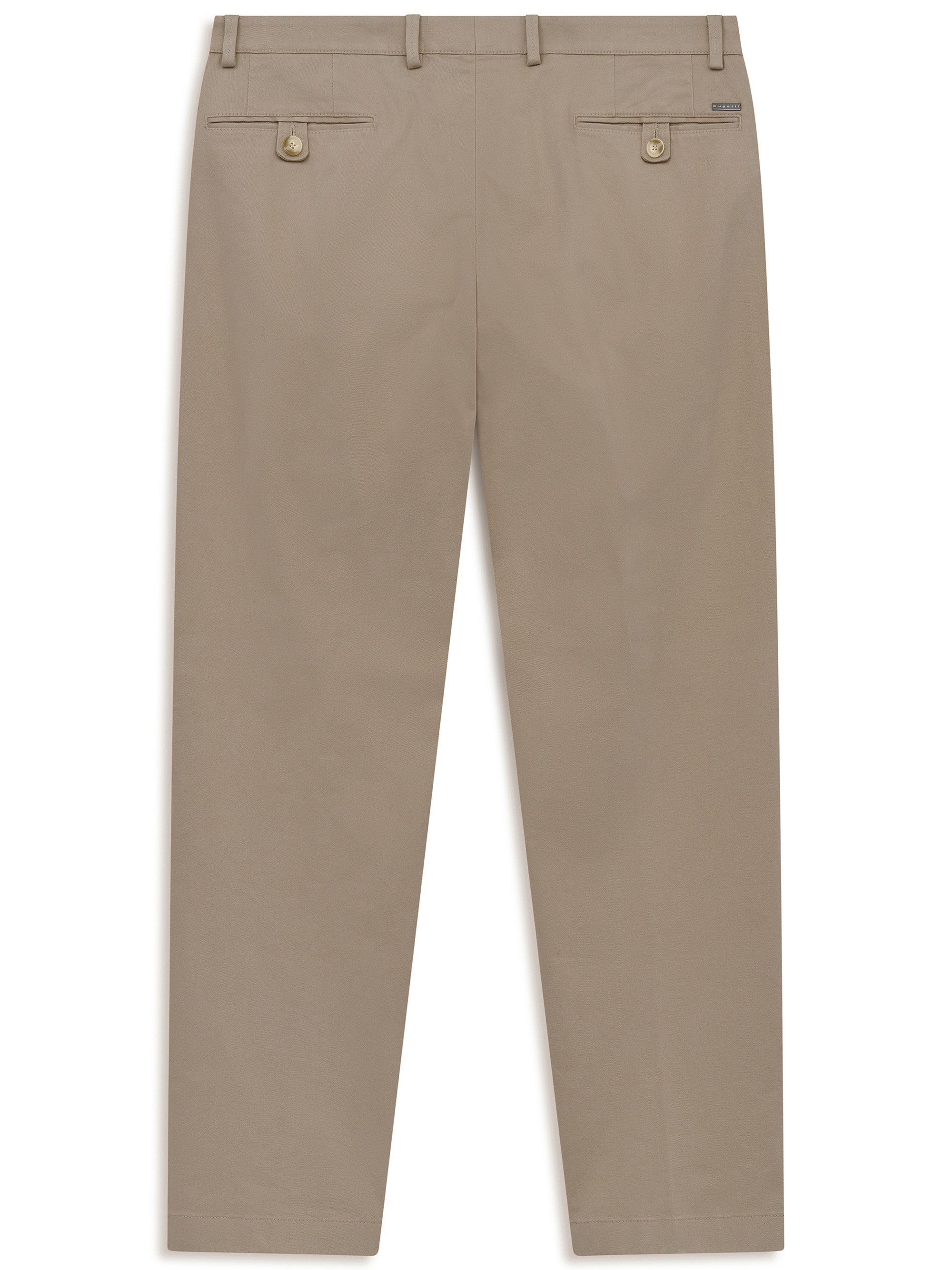 bugatti Bundfaltenhose Tapered Fit Tapered Fit Baumwoll-Stretch