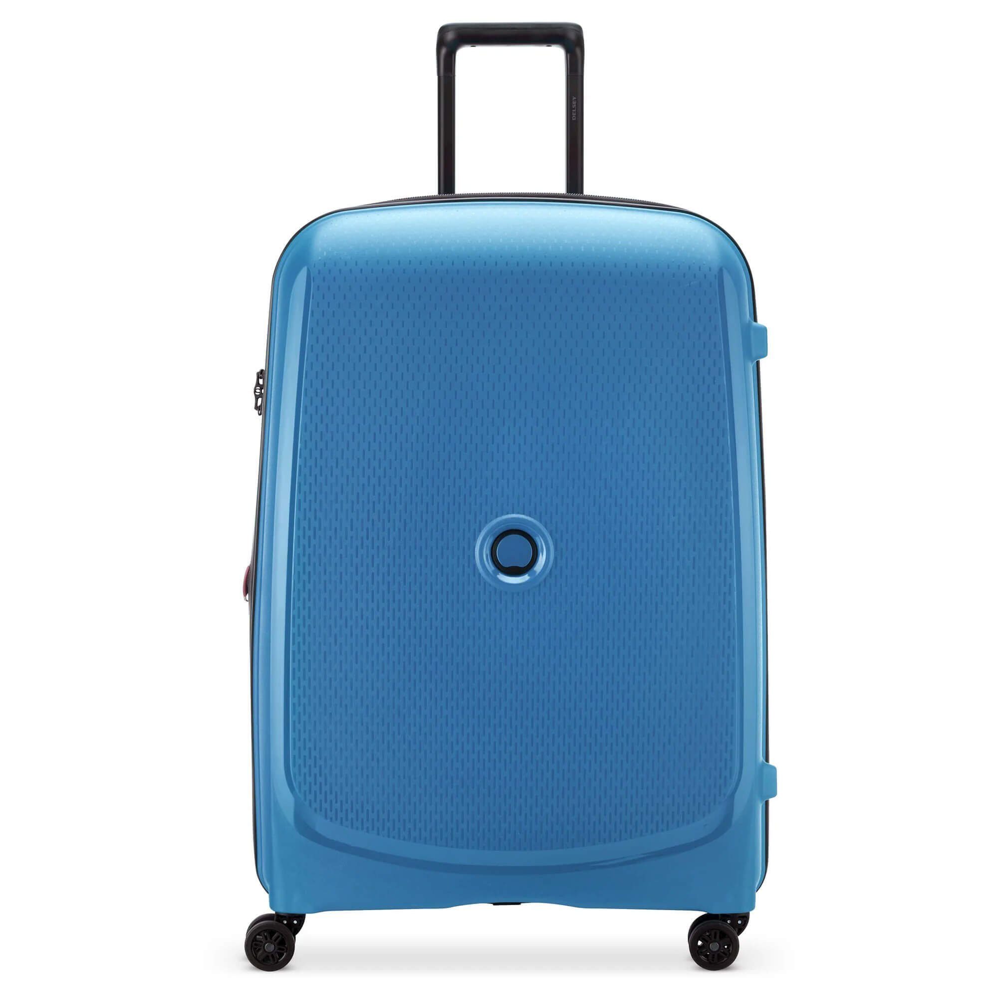 Delsey Trolley Belmont Plus - 4-Rollen-Trolley L 76 cm erw., 4 Rollen zink blau