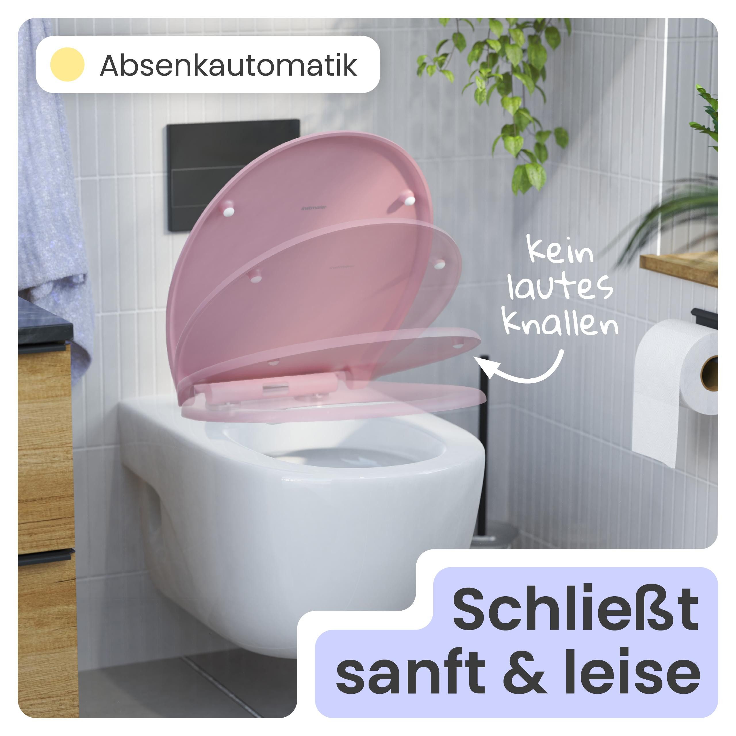 instmaier WC-Sitz instmaier Helma, Toilettendeckel mit Absenkautomatik, Absenkautomatik, zur Reinigung abnehmbar, Duroplast