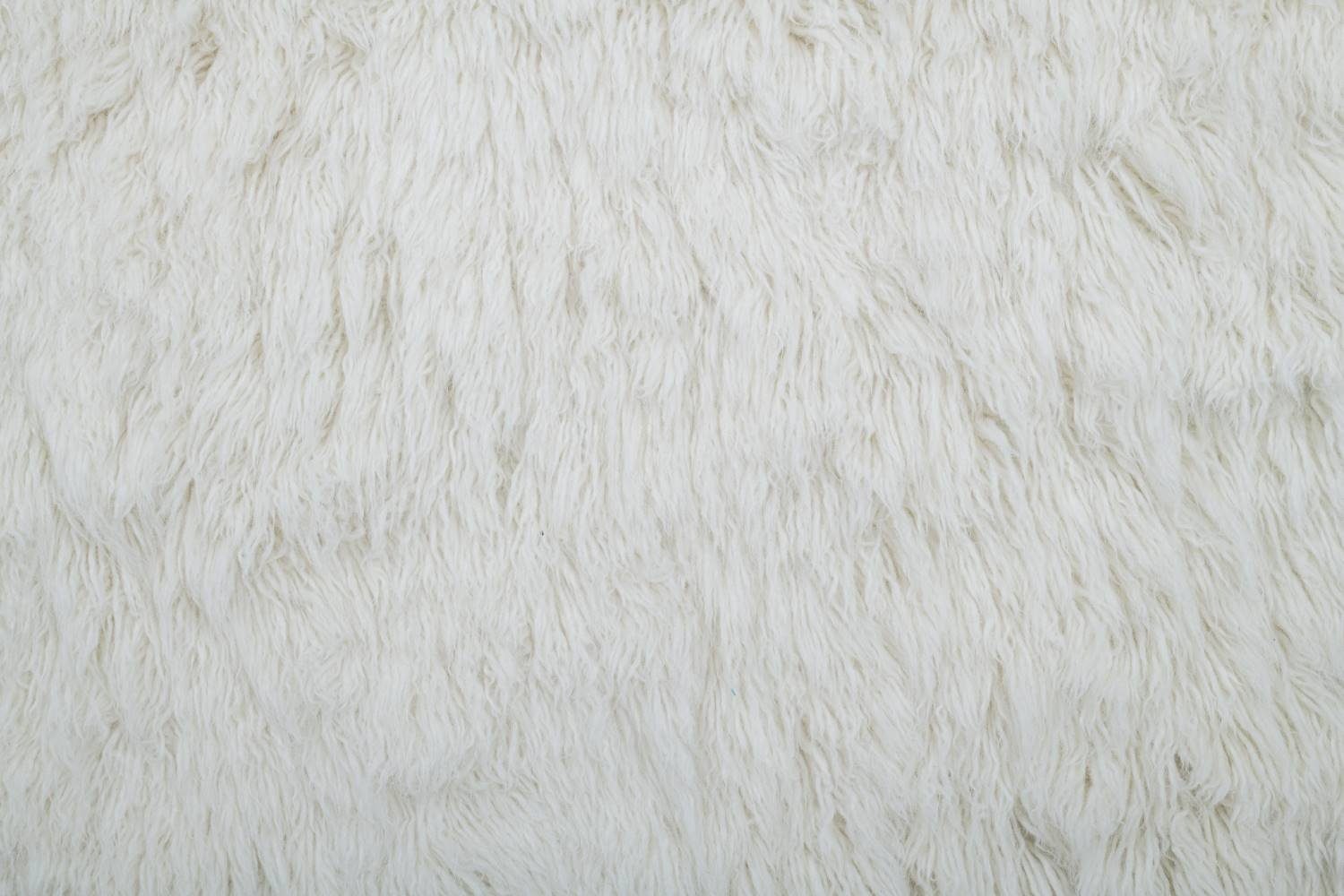TOM TAILOR Flokati-Teppich Fluffy, pflegeleicht, strapazierfähig, Schurwollshaggy, Rechteckig, handgewebt, Schurwolle