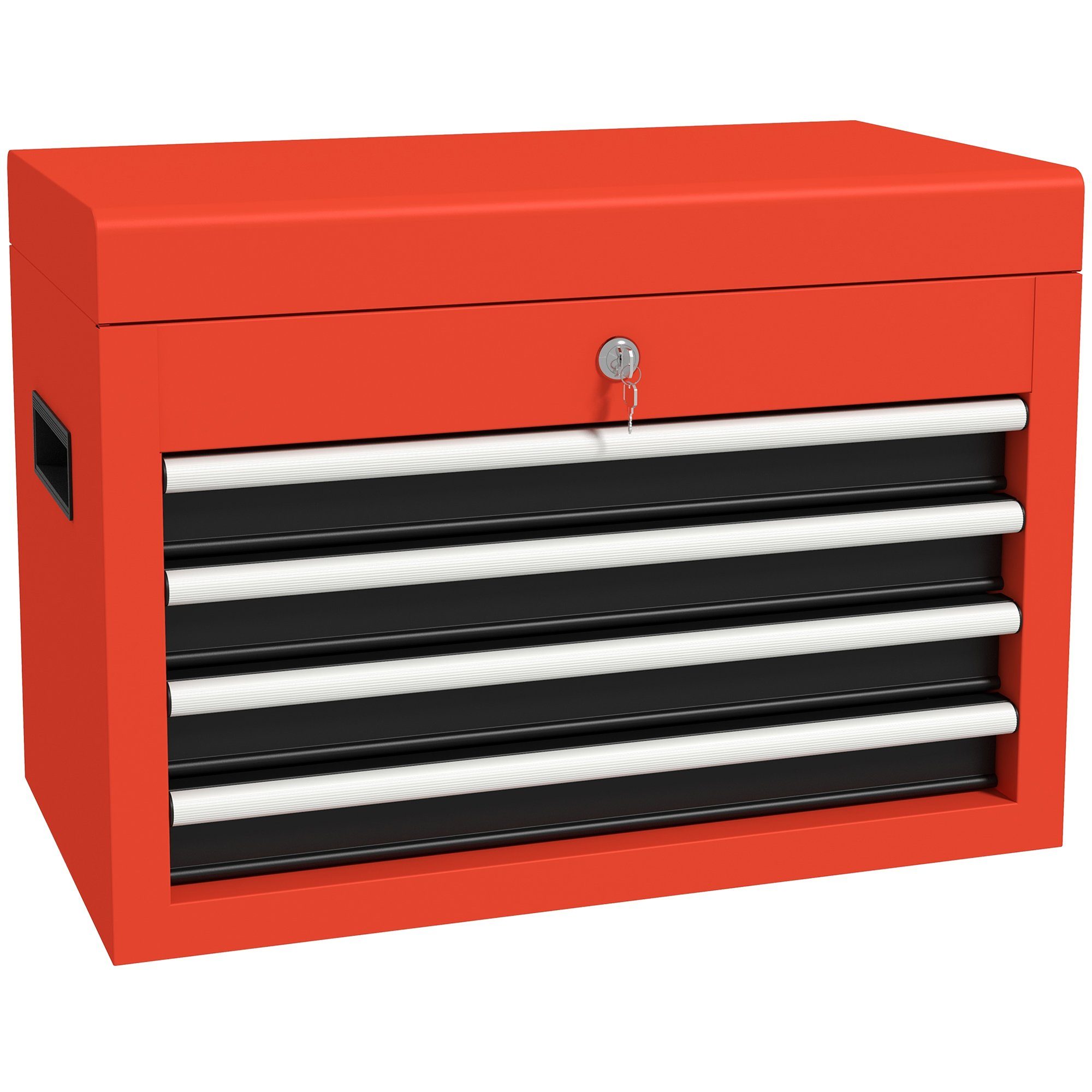 Durhand Werkzeugbox Werkzeugkoffer ohne Werkzeug (Werkzeugkasten, 1 St., Werkzeugkiste), Rot 45 x 24,5 x 32,5 cm