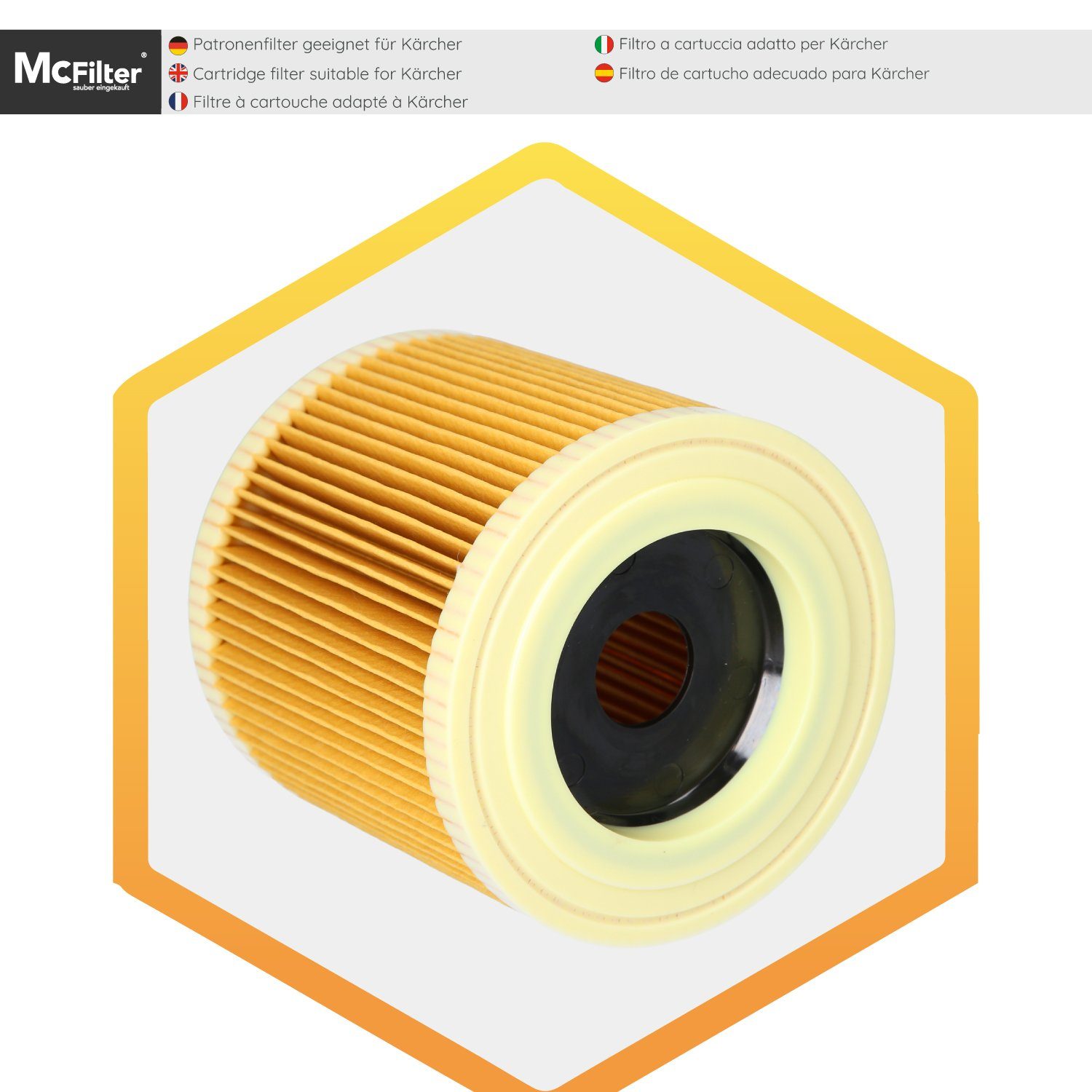 für + Kärcher McFilter 2014 Deckscheibe, 11 Stück) A passend Formstabile Filter, Staubsaugerbeutel St., 1 2-lagig CarVac, Reißfestigkeit, A2014 Hohe (10