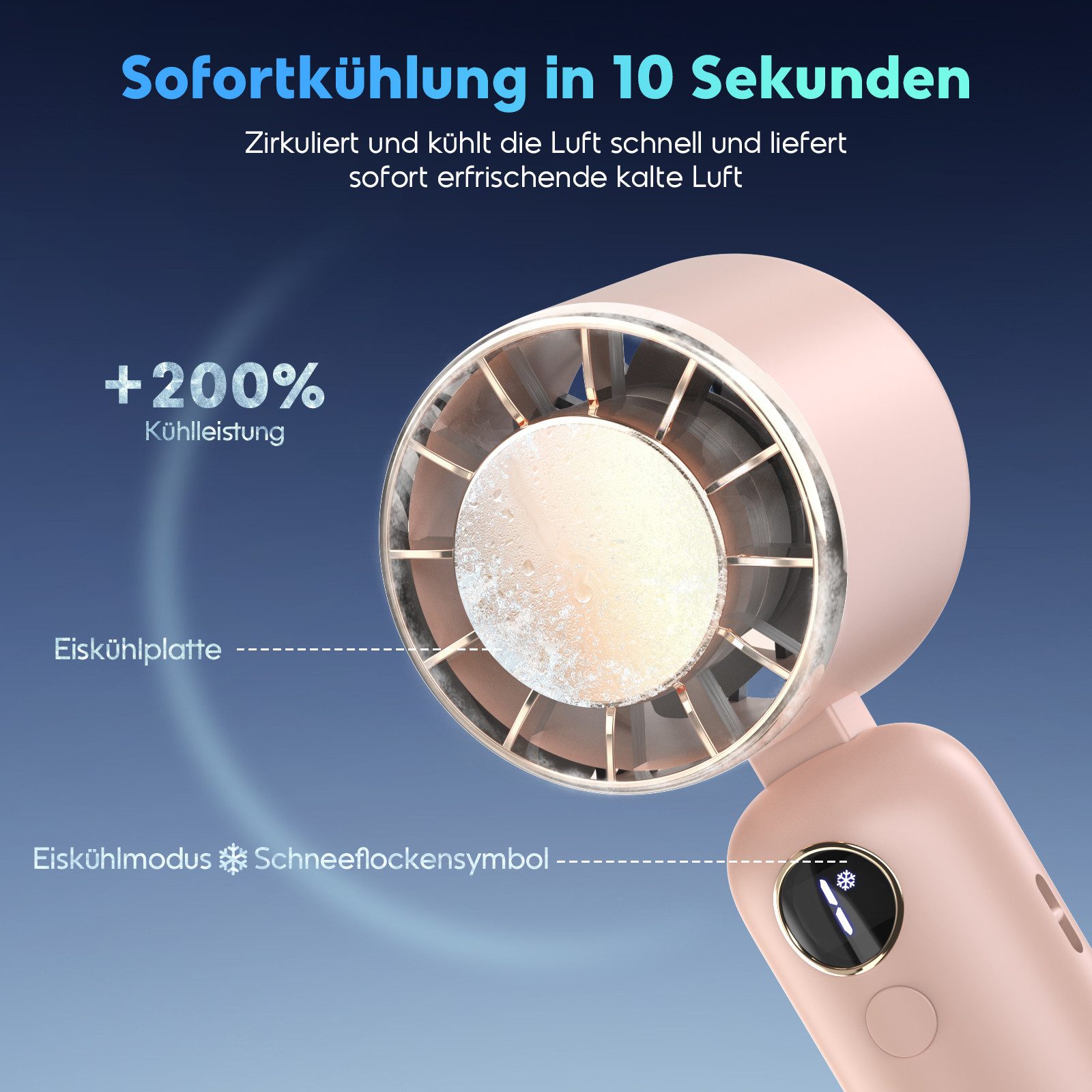 Fanttik Handventilator Tragbarer Tischventilator Einstellbare Geschwindigke günstig online kaufen