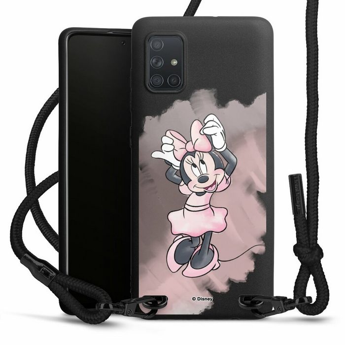 DeinDesign Handyhülle Mickey & Minnie Mouse Disney Motiv ohne Hintergrund Samsung Galaxy A71 Premium Handykette Hülle mit Band Case zum Umhängen