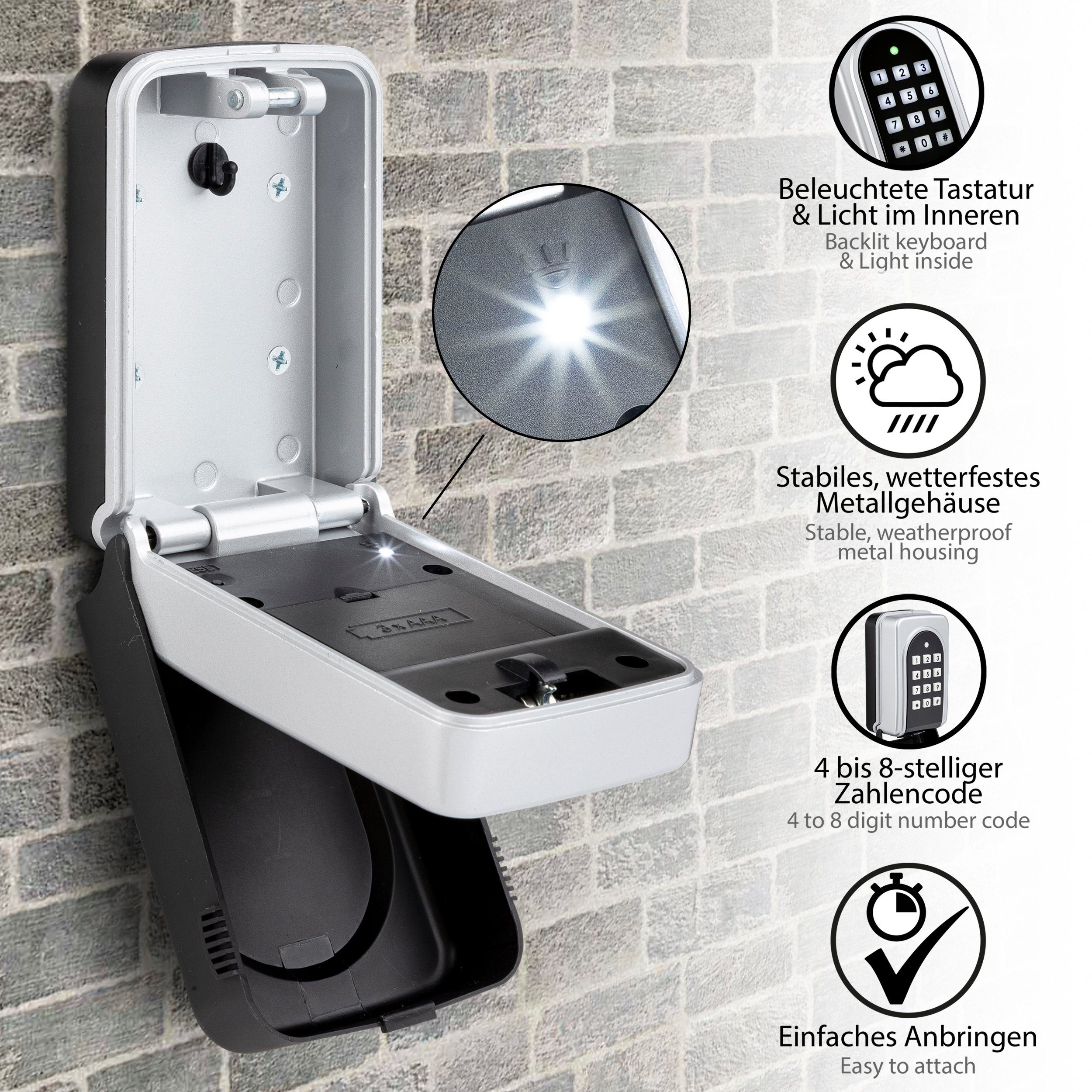 ONVAYA Schlüsselkasten Elektronischer Schlüsselkasten, Schlüsseltresor mit günstig online kaufen